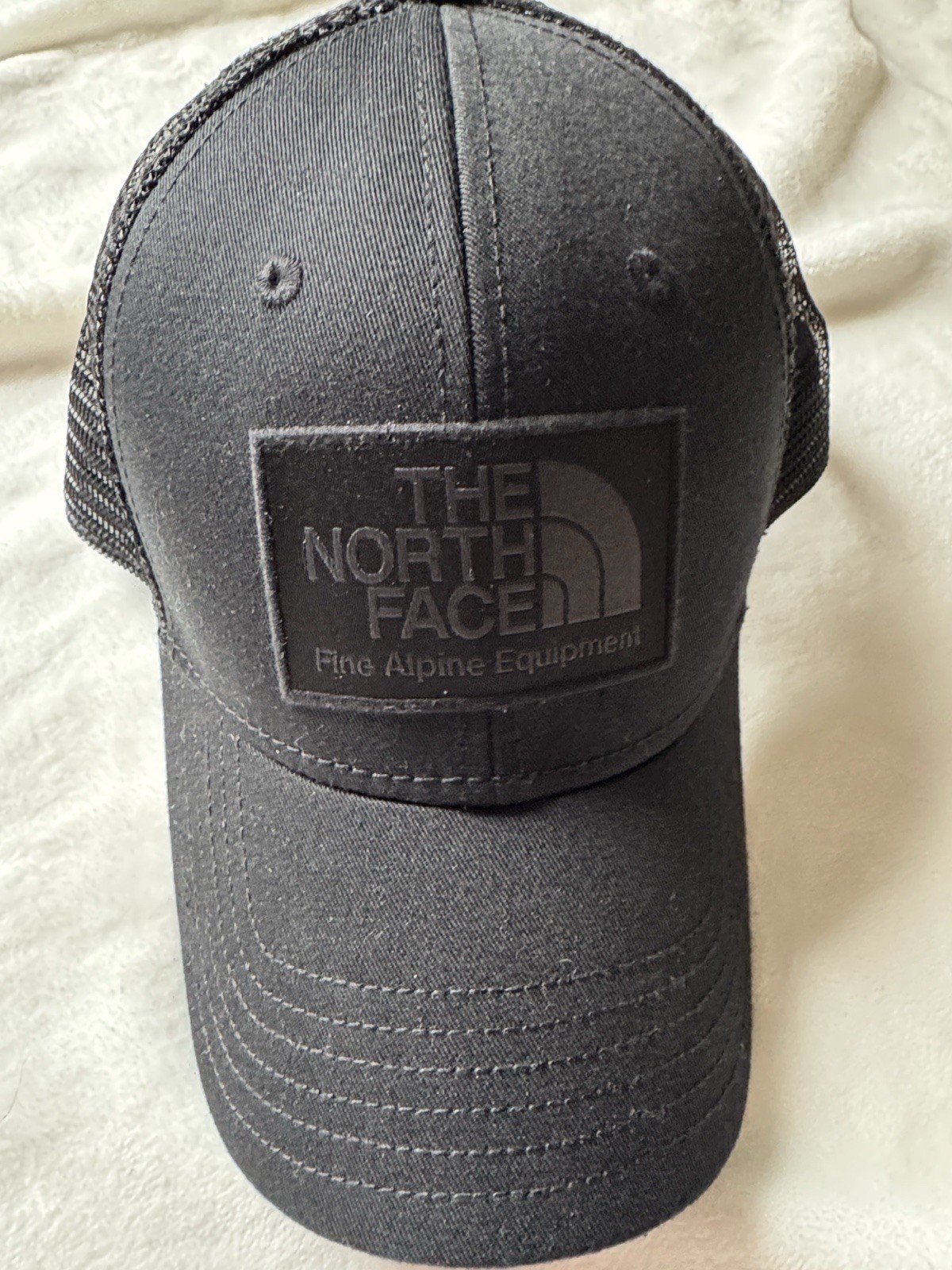 The North Face Black Trucker Hat Mesh Back Adjustable Solid One Size Men