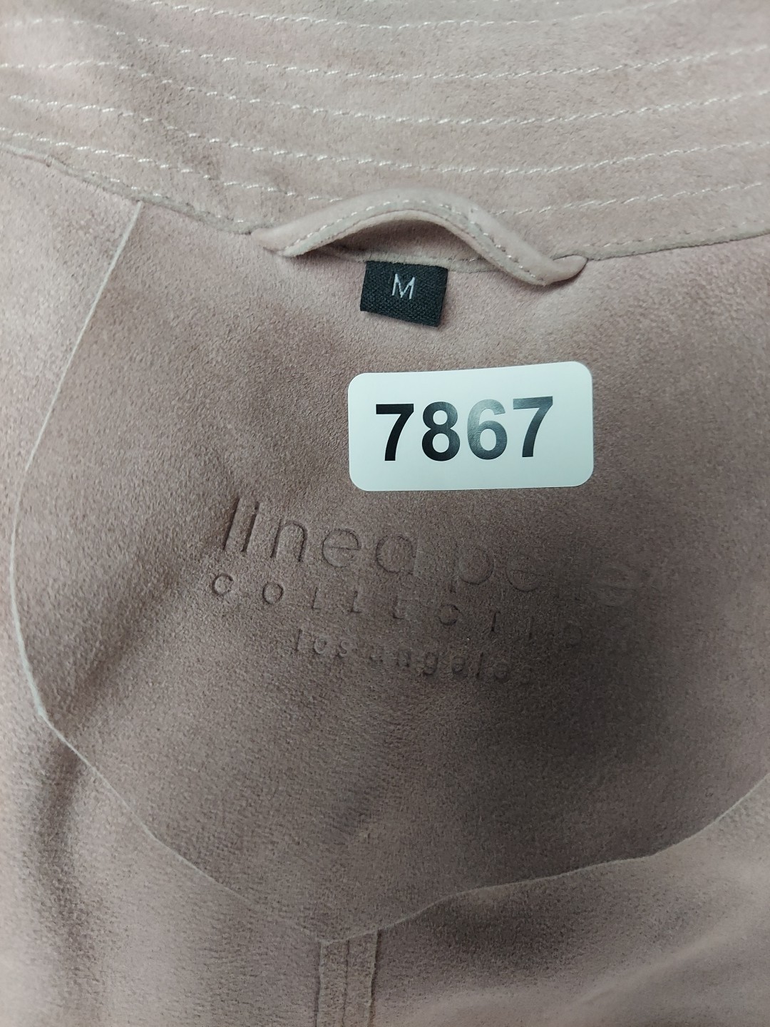 Linea Pelle Collection Suede Trench Coat Womens M Lavender 100% Lames Leather