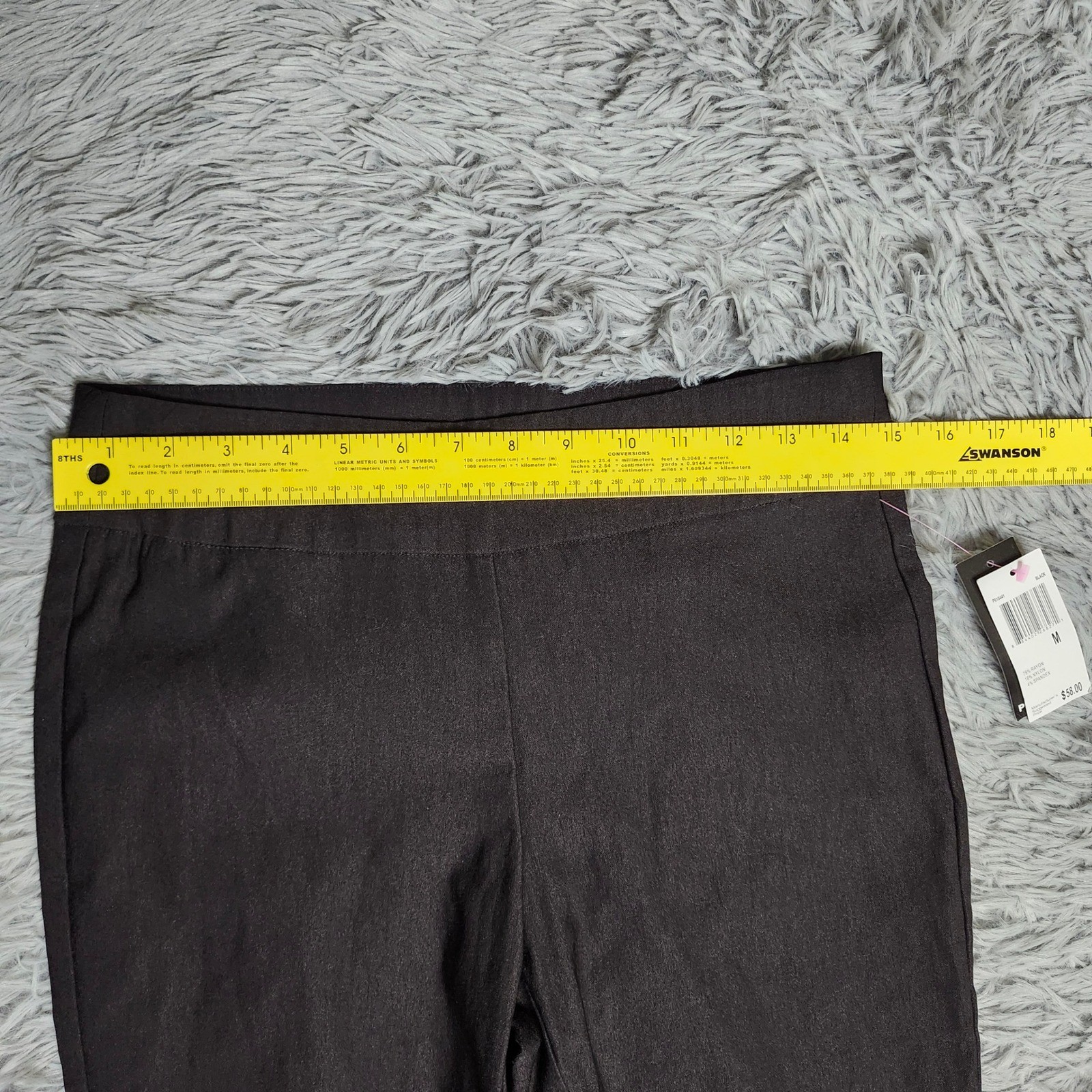 New Premise Pants Womens Medium Black Rayon Nylon Spandex Pull On NWT Capri