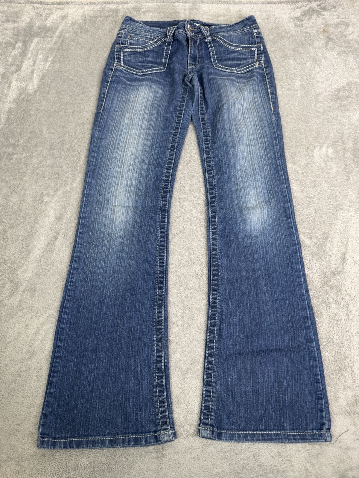 Vintage Y2K Bongo Flared Leg Jeans Women’s Size 5 Blue Baggy