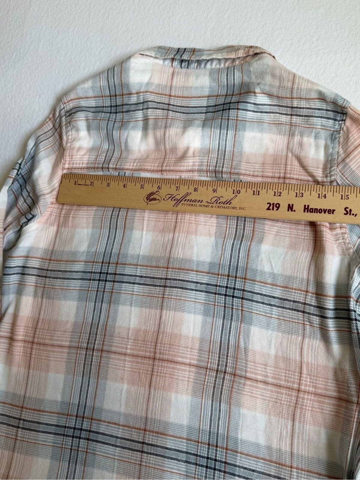 C&C California Plaid Flannel Shirt Large Pink Blue Button Front Pocket