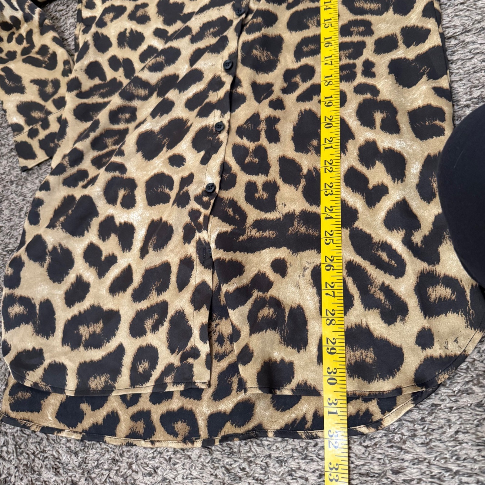 Forever 21 Leopard Print Button Down Shirt Dress Women’s Size Medium