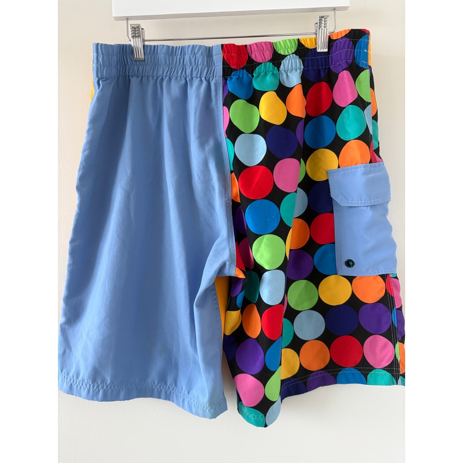 Loudmouth Vibrant Polka Dot Board Shorts Sz 36 Dopamine Maximalist Rare Archival