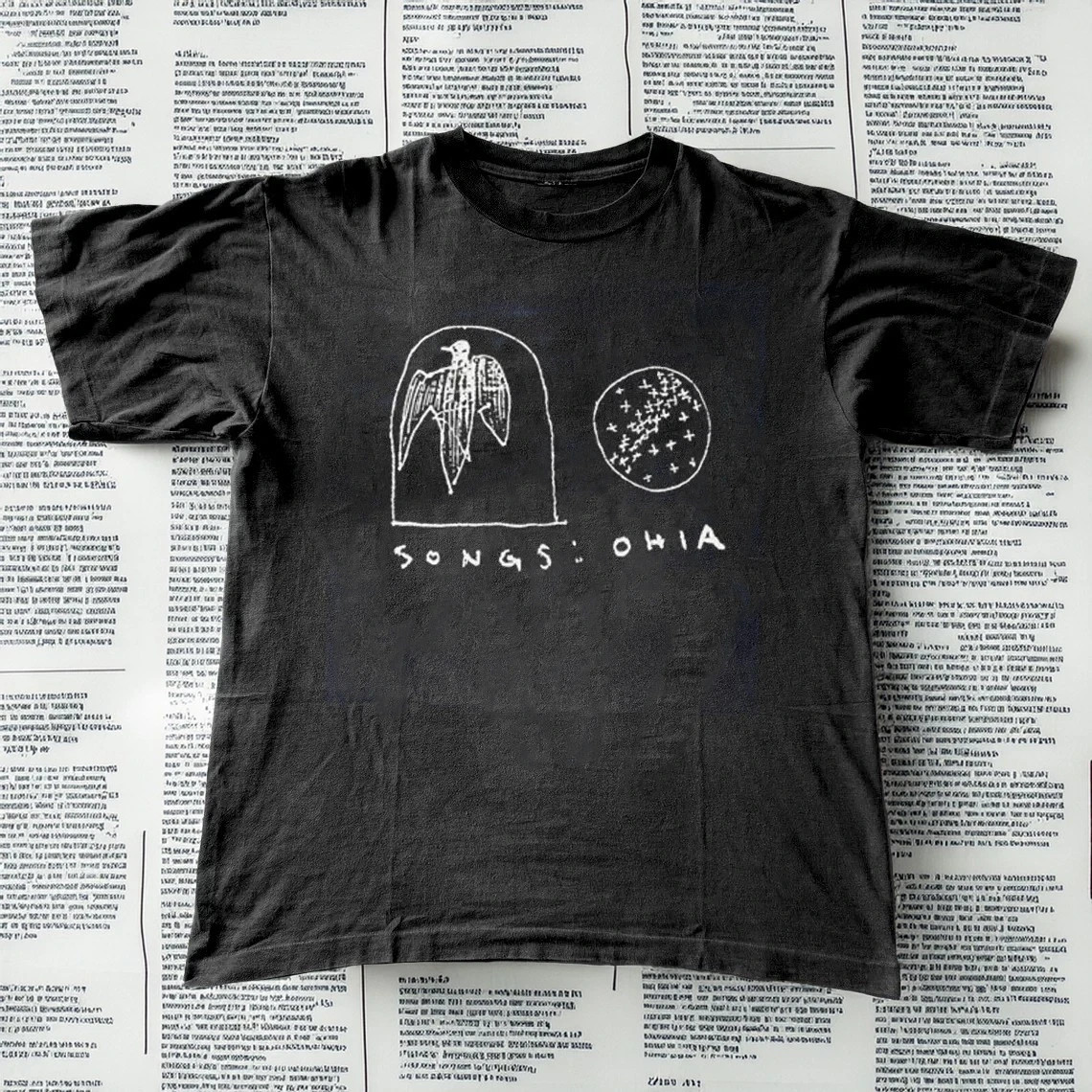 Songs Ohia T-shirt 100% Cotton Black All size S-5XL Unisex Full Size