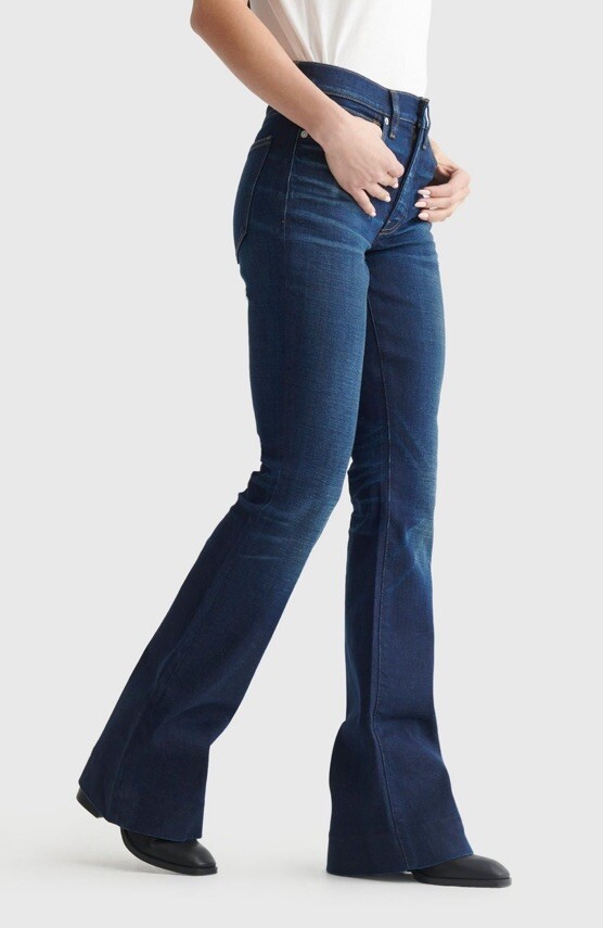 Lucky Brand High Rise Flare Stevie Ladies Jean Pants 10 Dark Wash 2way Stretch
