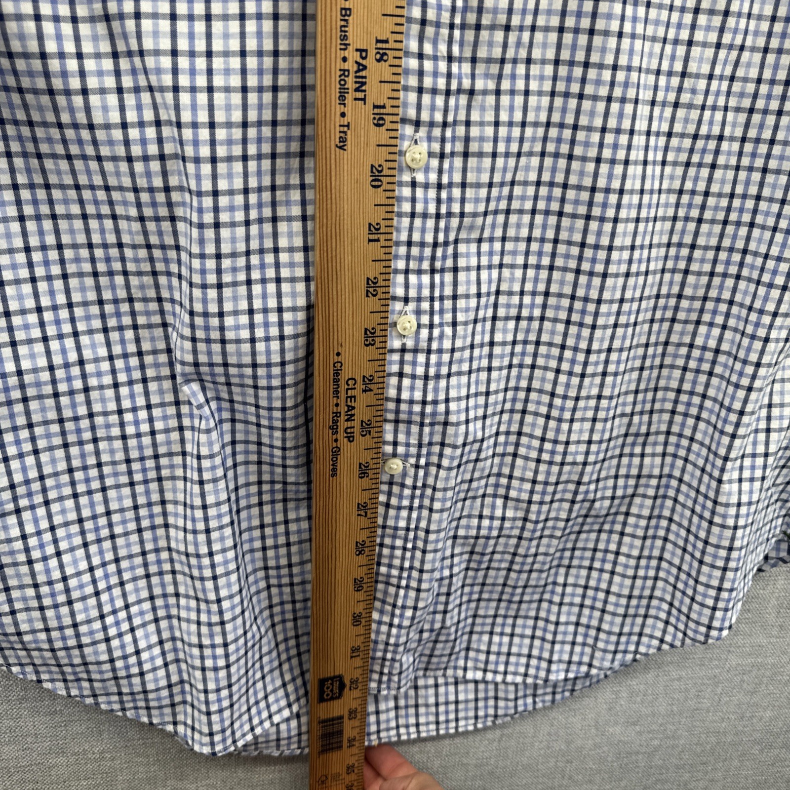 Sid Mashburn Shirt Mens Large Blue Plaid Long Sleeve Button Down Pocket (A)