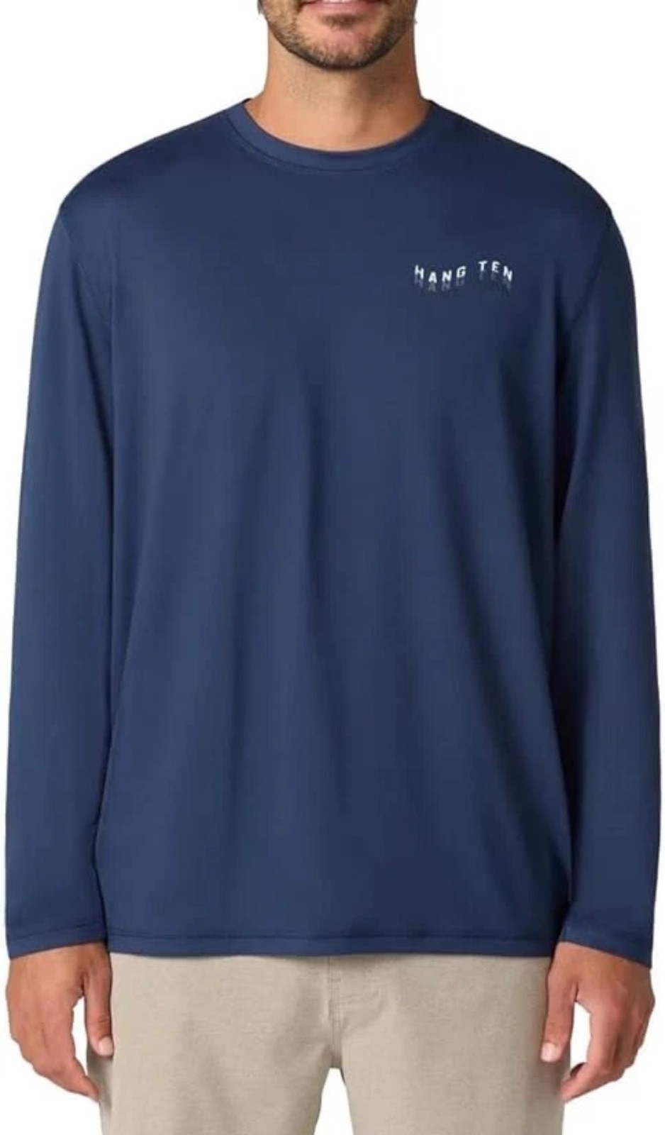 Hang Ten Men’s Long Sleeve Sun Tee, UPF 50+, Quick-dry fabric, Lightweight