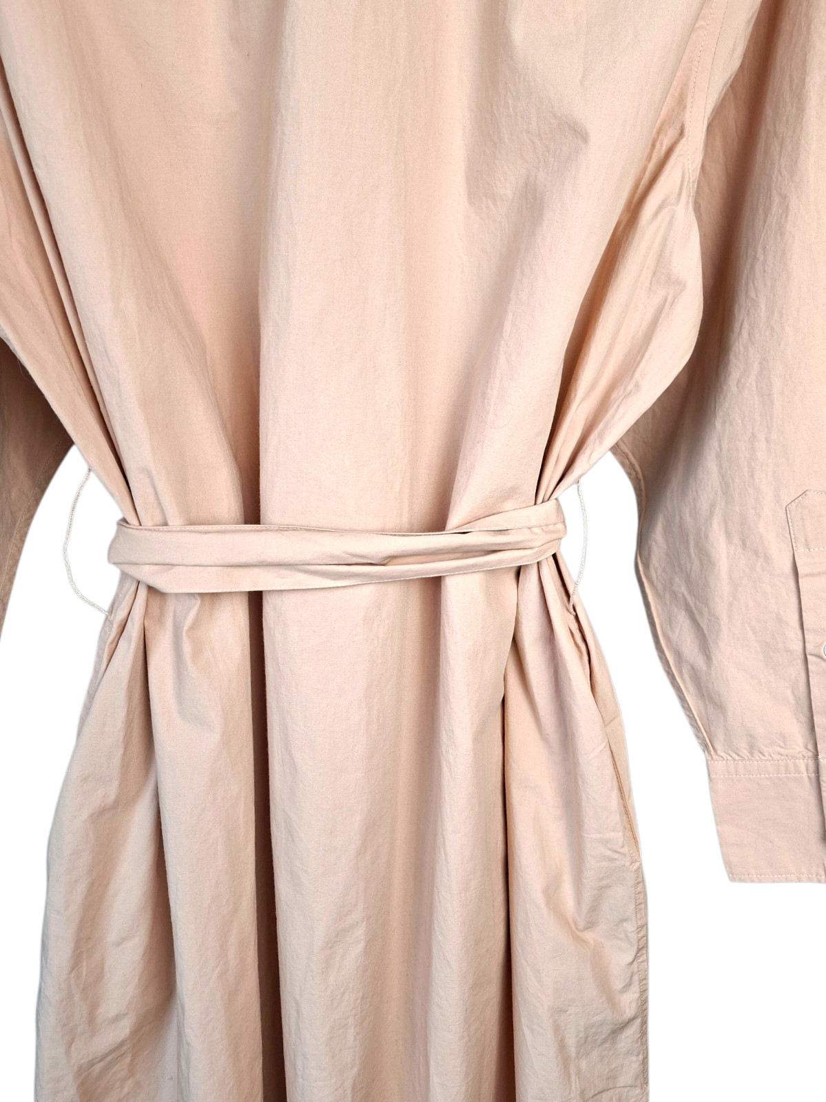 Frances Valentine Cotton Poplin Shirt Dress Structured Oversized Belted M/L