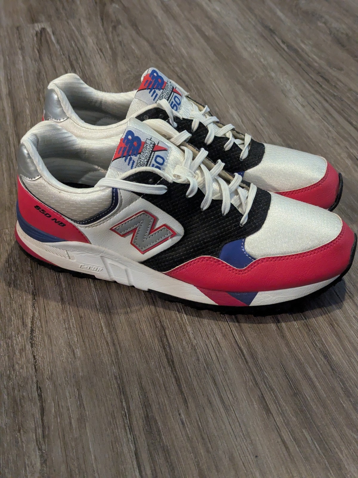 Vintage New Balance 850 Shoes White Pink Black Running Mens Size 10.5 M850FBW