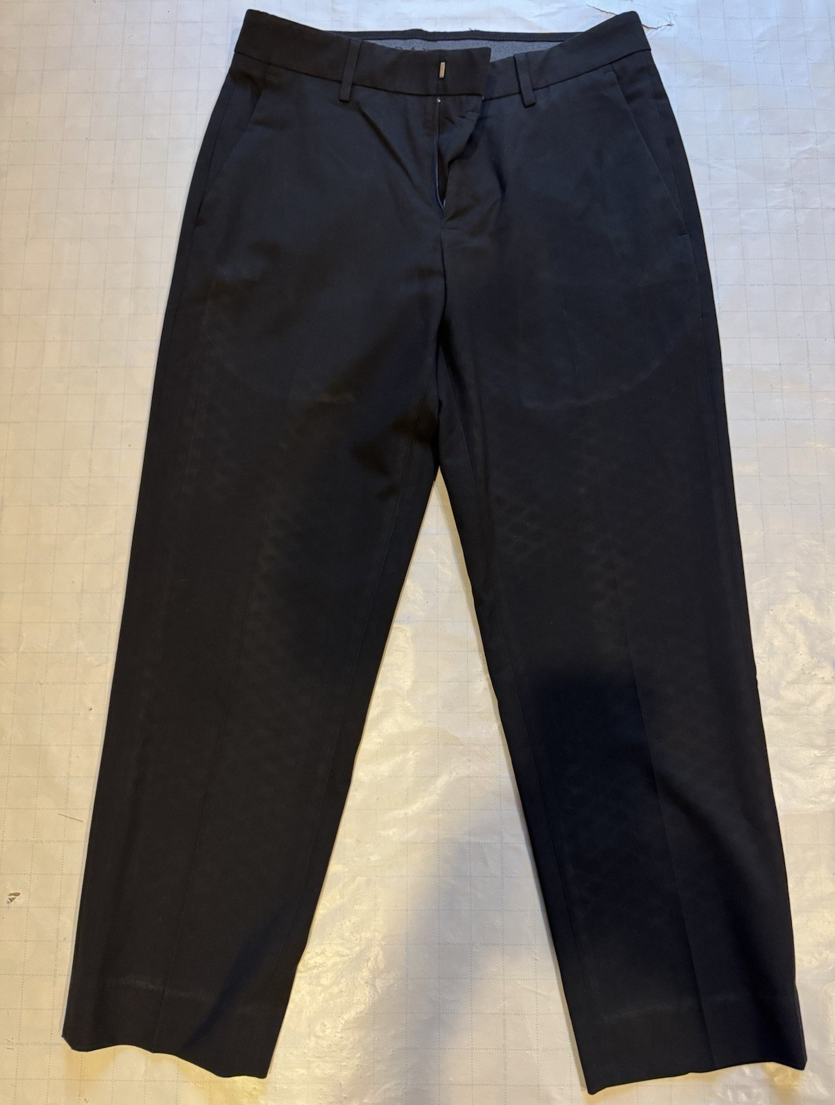 J.M. Haggar Men’s Black Dress Pants Slim Fit Straight Flat Front Stretch 30