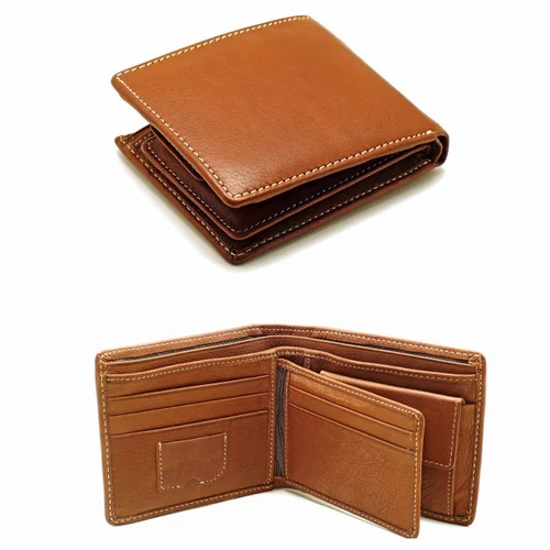 Genuine Leather Minimalist Bifold Wallets For Men RFID Blocking Slim Mens Wallet