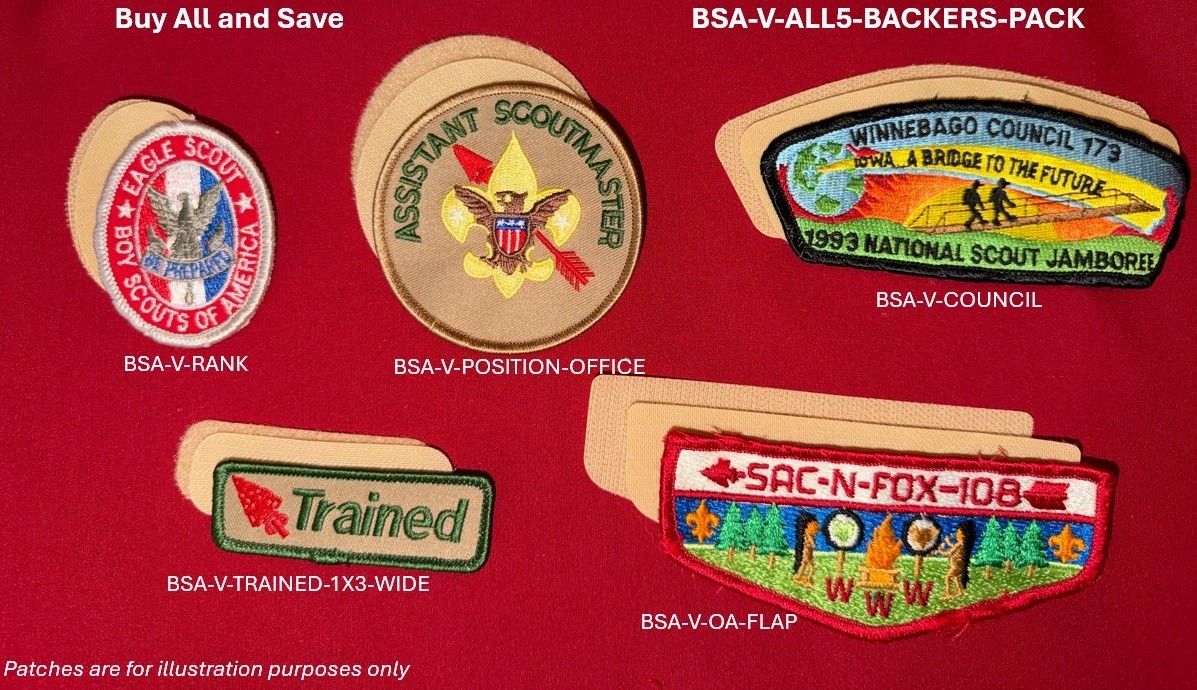 BSA | Scouting America, VELCRO® Brand, Patch Backers, Tan, Sew-On, Uniform