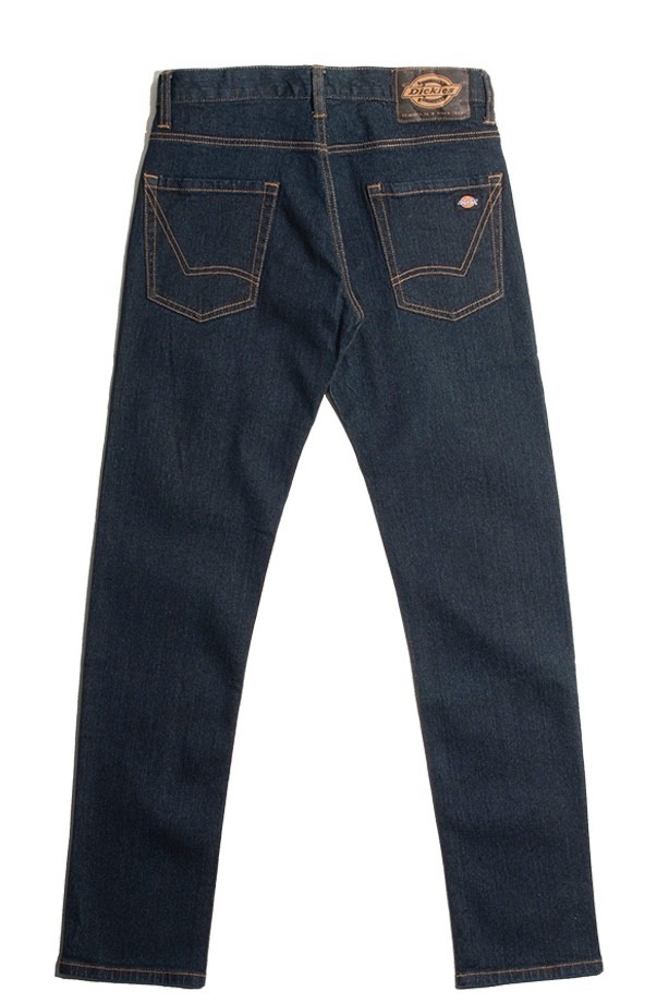 dickies mens skater work or school dark blue stretch slim skinny jeans 28-38