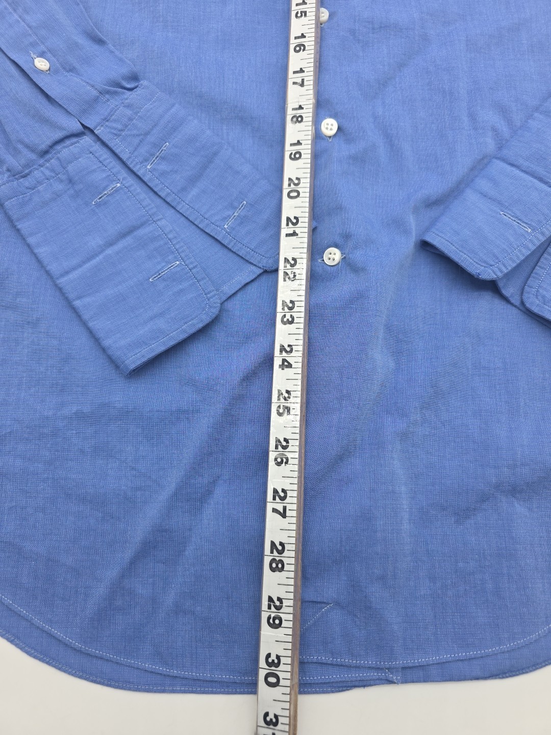 Ermenegildo Zegna Misura Button Up Shirt Men XL Blue Longsleeve.#41203