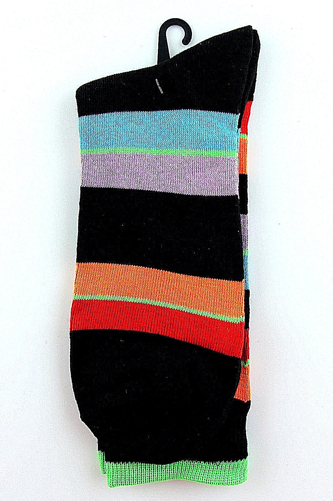 Men’s Casual Socks Goldstar Fashion Cotton Blend Wide Striped Lime Top Footwear