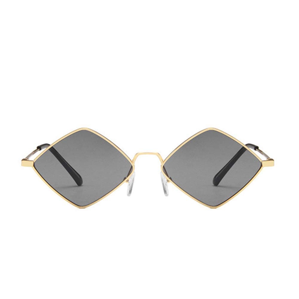 Diamond Shape Punk Vintage SunGlasses for Men/Metal Quadrilateral Frame Shade…