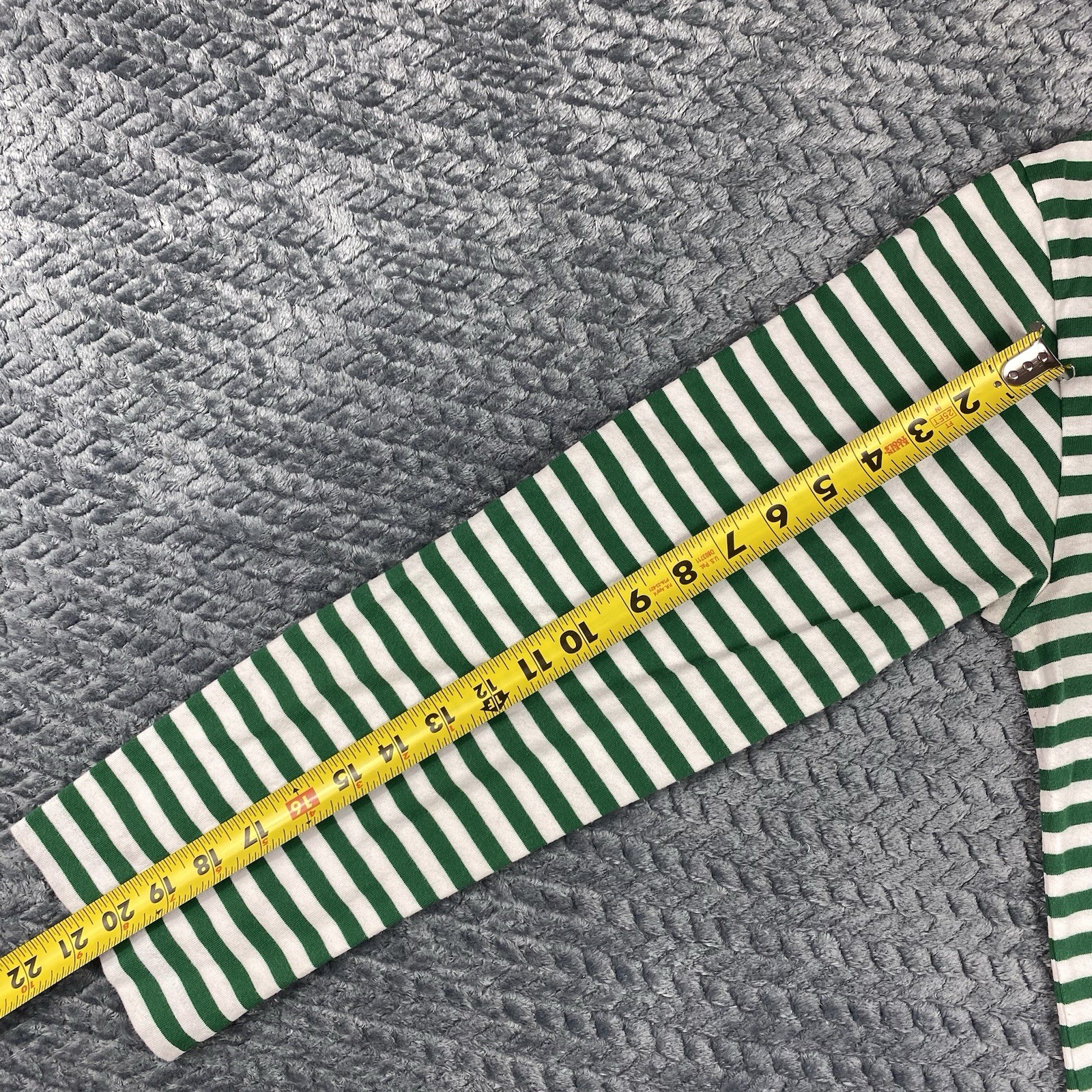 Comme des Garçons CDG Play Long Sleeve Shirt Green Striped Heart XL (SEE PICTURE