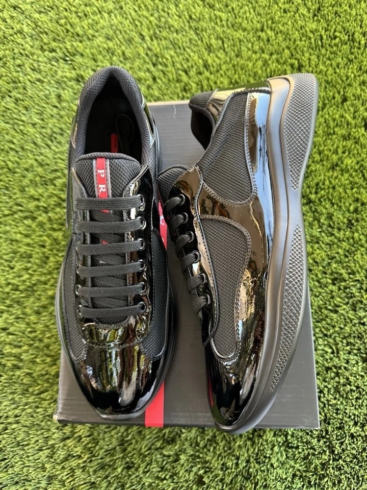 Prada America’s Cup Black Sneakers Men’s sports shoes Free Shipping