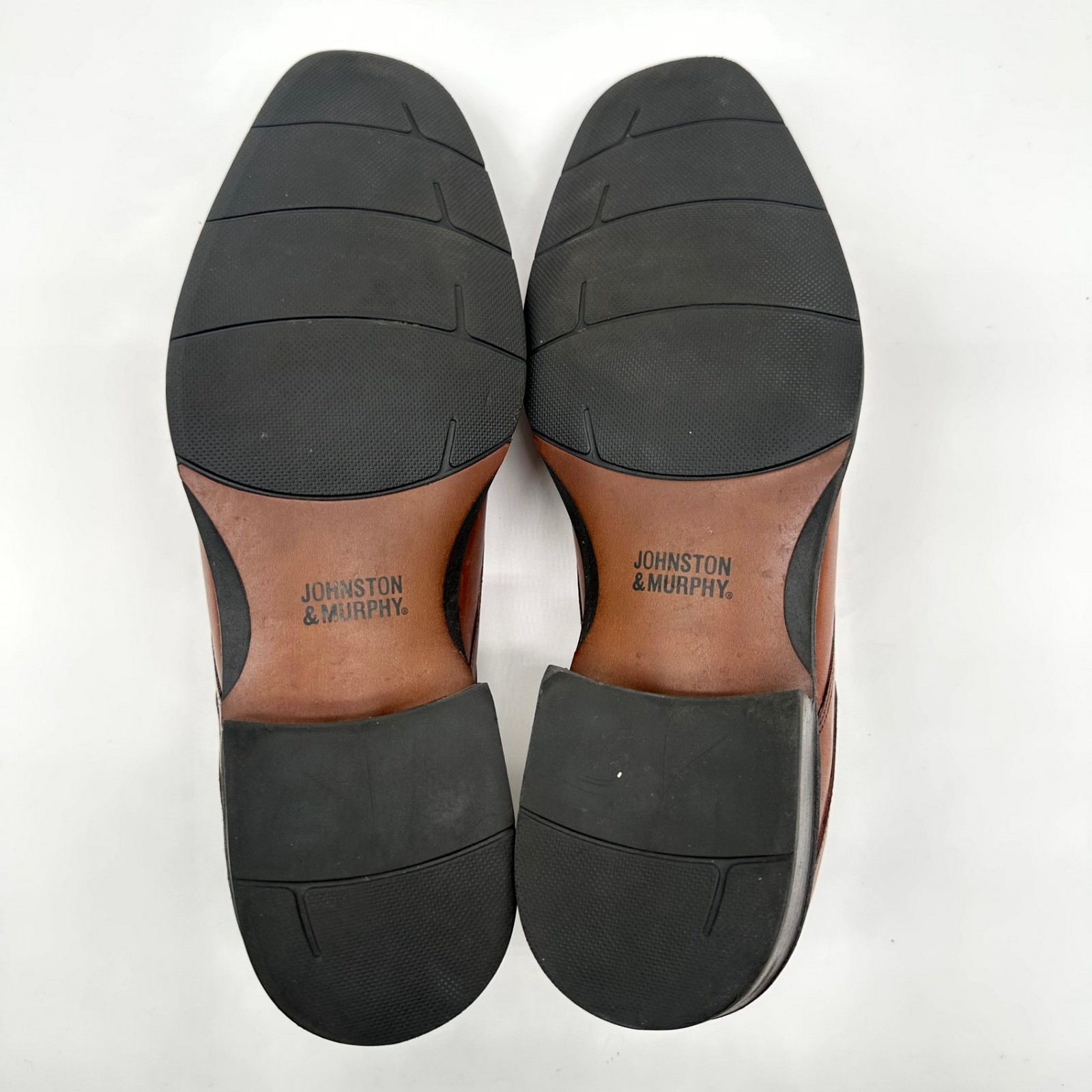 Johnston & Murphy Men’s Brown Leather Larsey 2cap Oxford Dress Shoes 10M – & Box