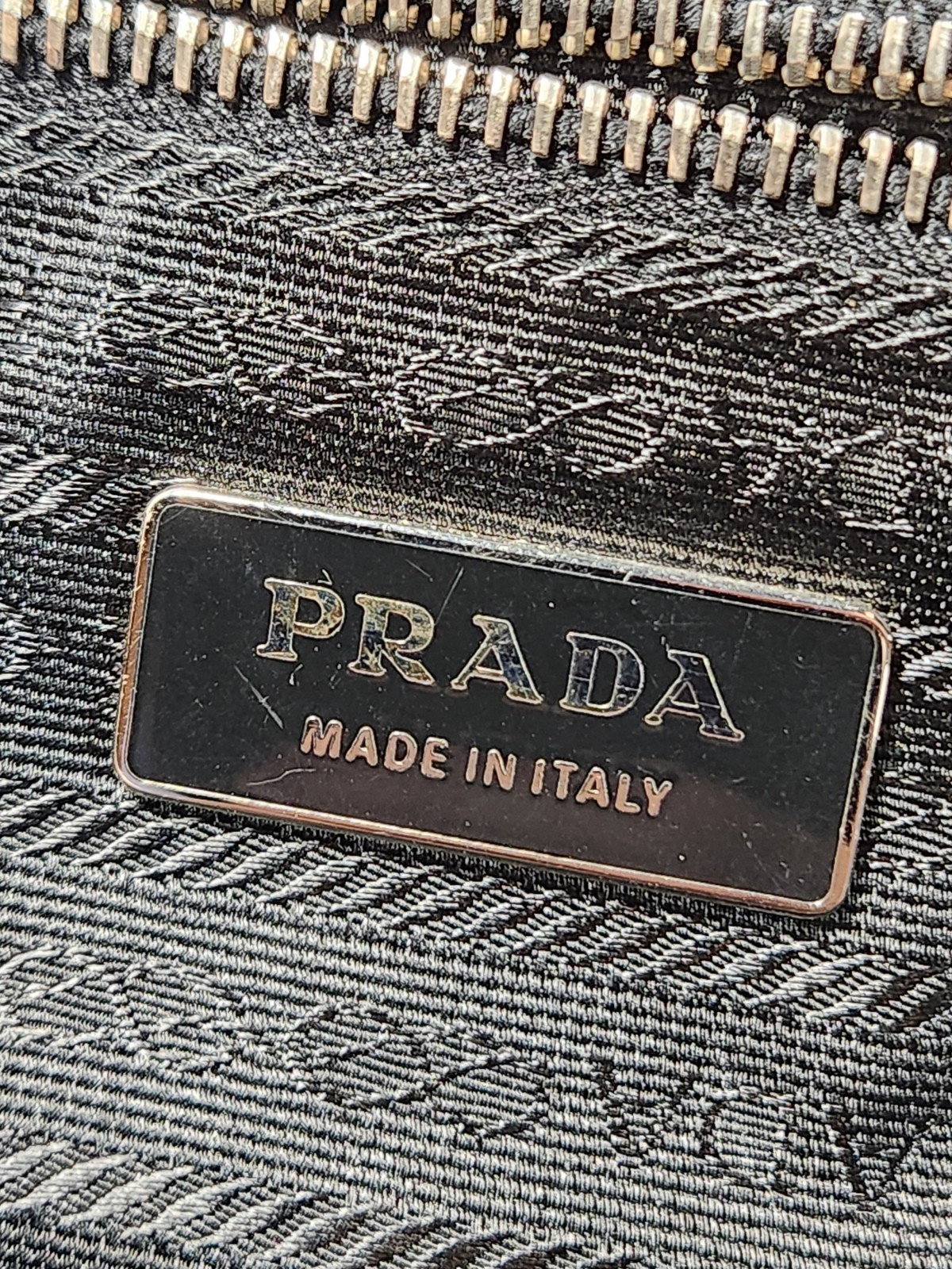 Authentic Prada Black Leather Top Handle Satchel Bag Purse Italy