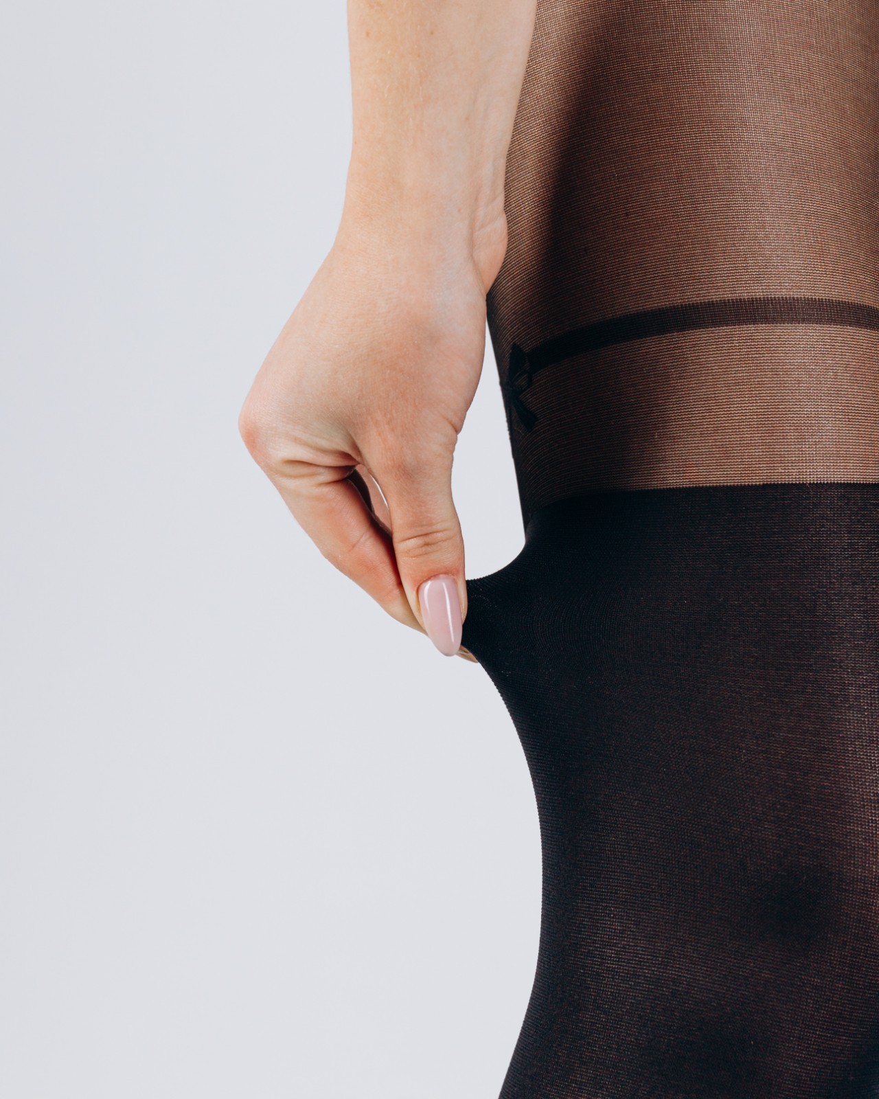 Open Gusset Stocking Effect Tights 20 Den Sheer Pantyhose Bow Detail