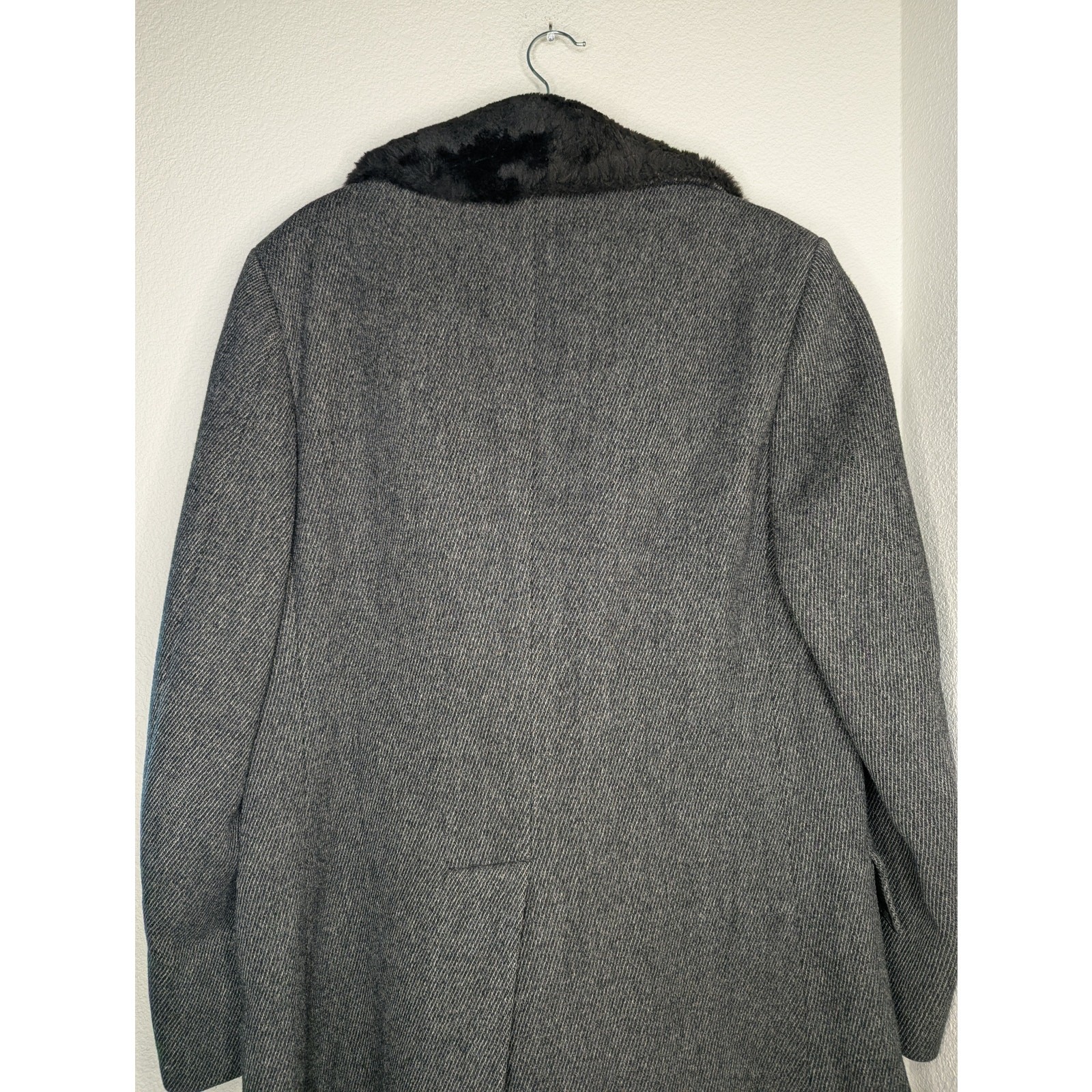 VTG Aquascutum Men’s Herringbone Overcoat 80s Shearling Rare Collector Winter
