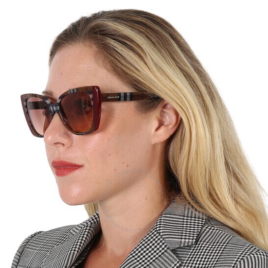 BURBERRY brown check/pink gradient MERYL BE4393 405413 54 sunglasses NEW IN BOX!