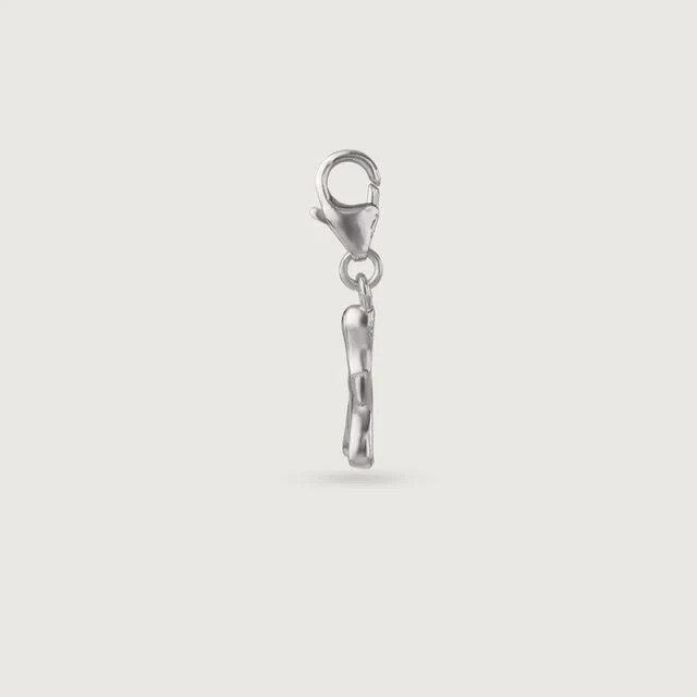 Mermaid Tail Dangle Charm Lobster Clasp 925 Sterling Silver for Bracelet Pendant