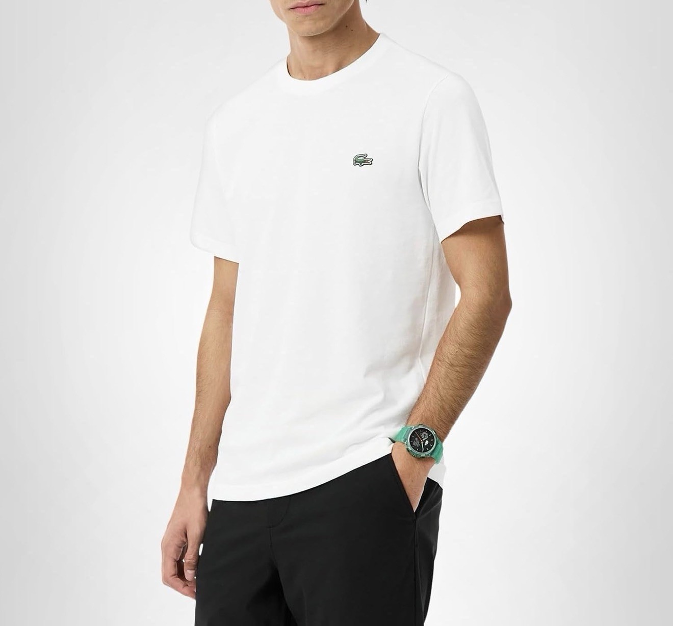 Lacoste Men’s Cotton Blend T-Shirt WHITE size large NWT