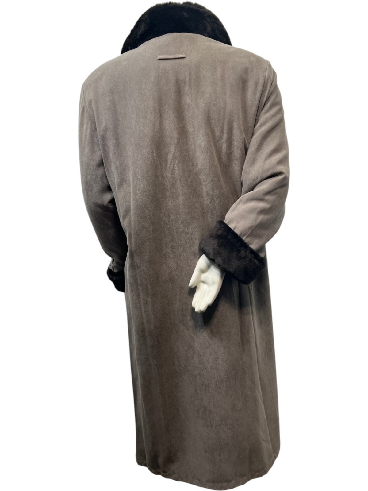 Bernando Fashion Coat Womens Size Large Brown Pockets Faux Sued New