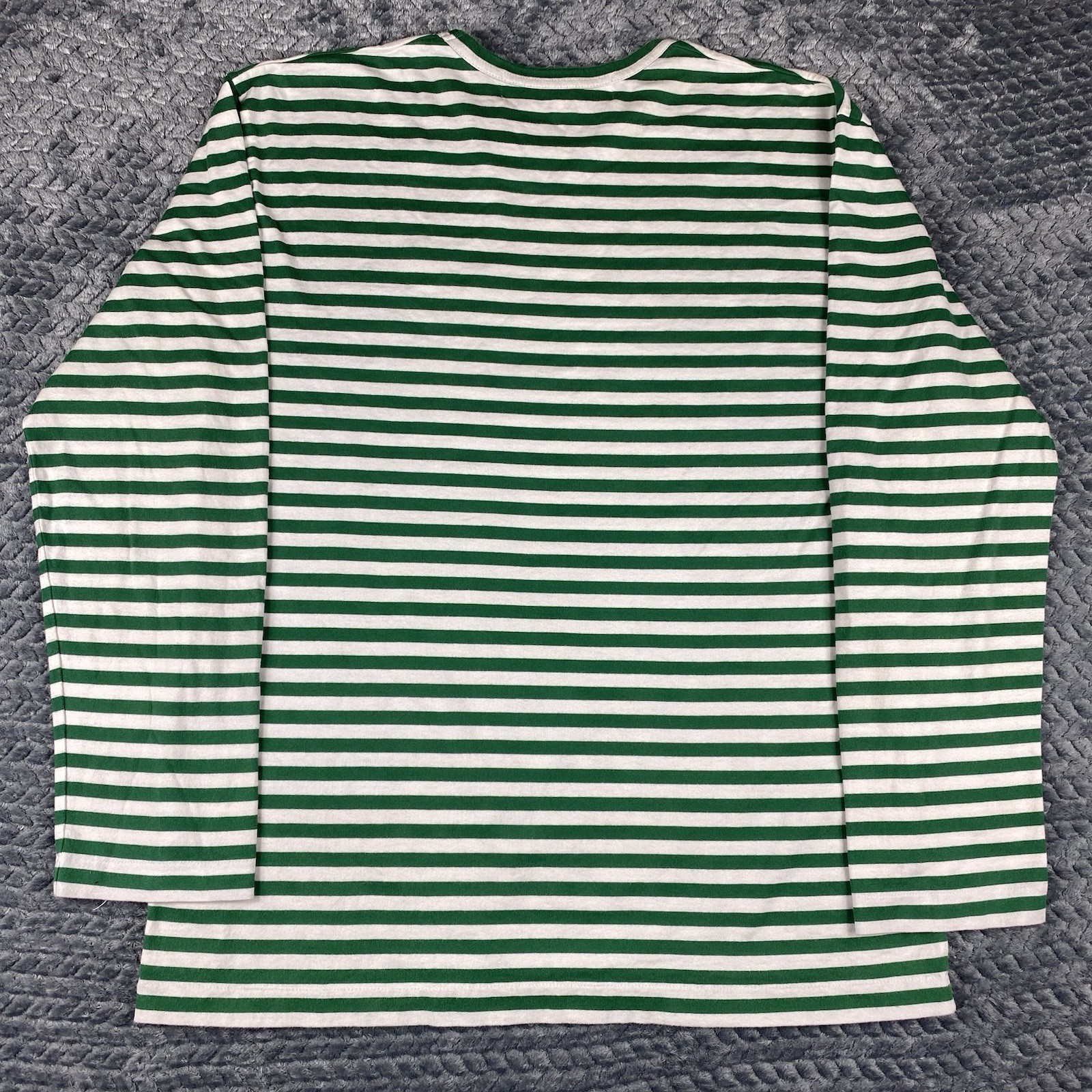 Comme des Garçons CDG Play Long Sleeve Shirt Green Striped Heart XL (SEE PICTURE