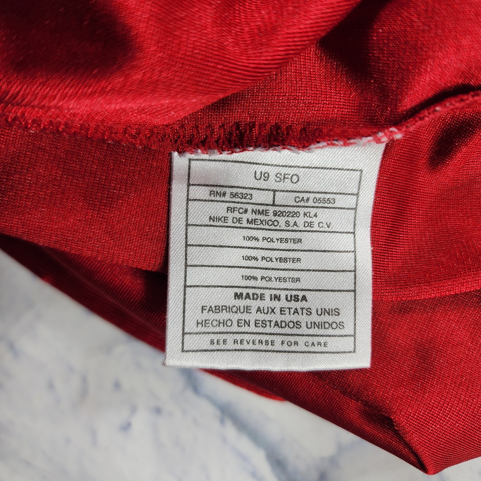 Nike Basketball Jersey Tank Top MENS XXL Satin Silky Shiny Red VINTAGE 90s USA