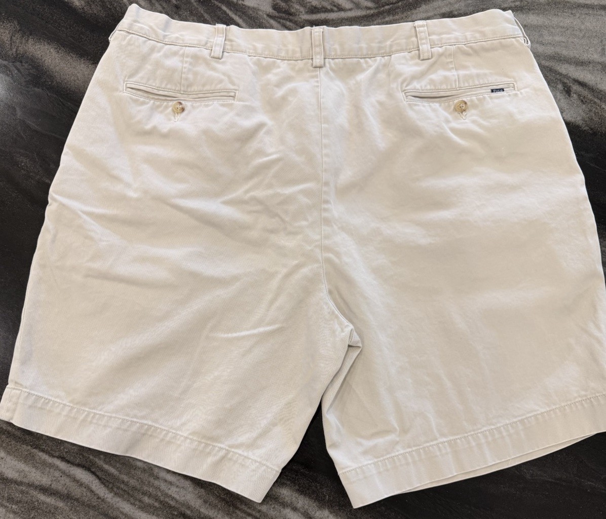 Polo Ralph Lauren Classic Fit Pleated Shorts Mens 40 Beige Khaki Casual Golf