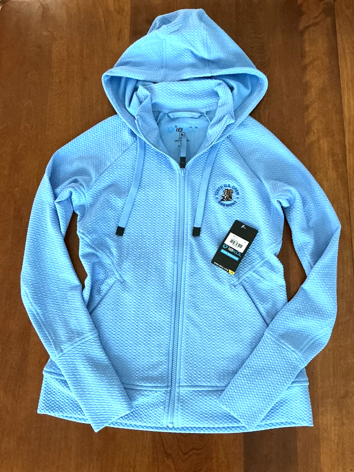 IBKUL Jacket Womens XS Oakmont Popcorn Zip Hoodie Stain Resistant