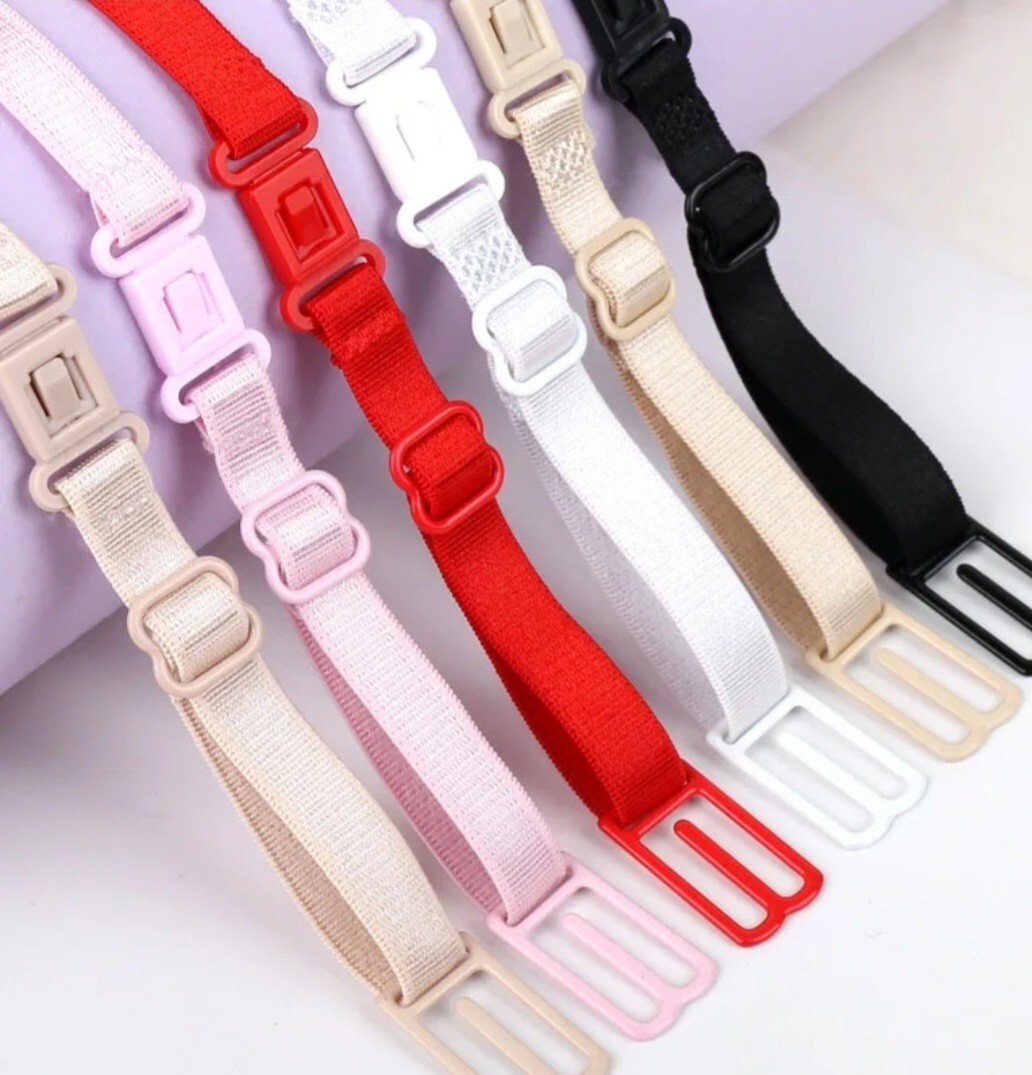 6 Nonslip Elastic Adjustable Retainer Band Bra Strap Holder Racer Back Clip UK