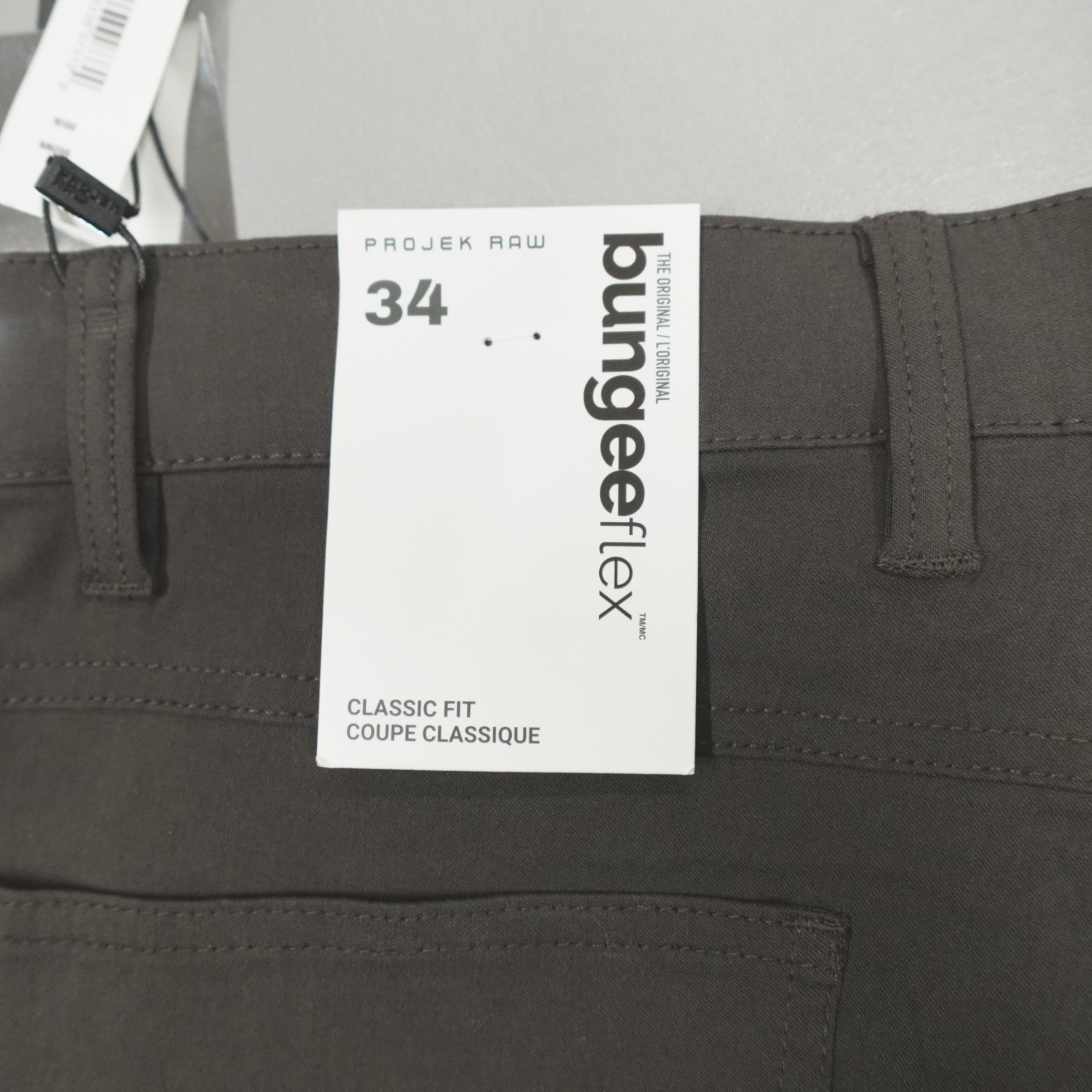 Projek Raw Bungee flex Cargo Pants Men Size 34 Classic Slim Fit 147101 Brown