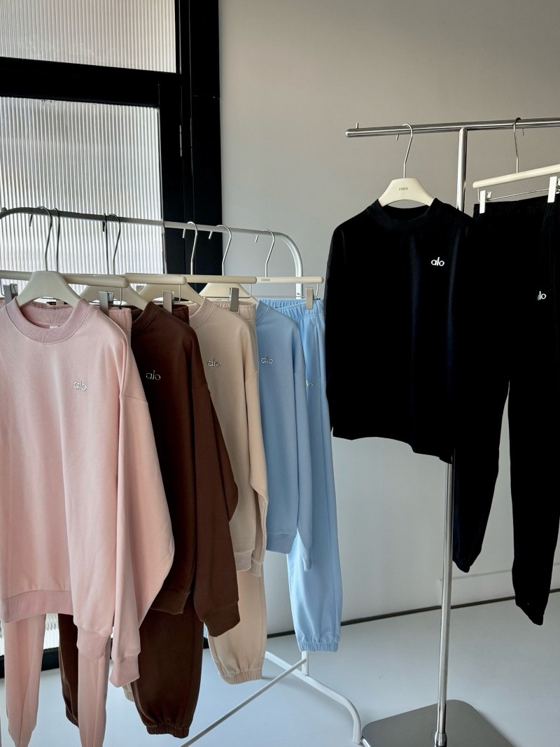 NEW AIo Yoga Set Accolade Crew Neck Pullover+Sweatpant Suit Oversized Women Set