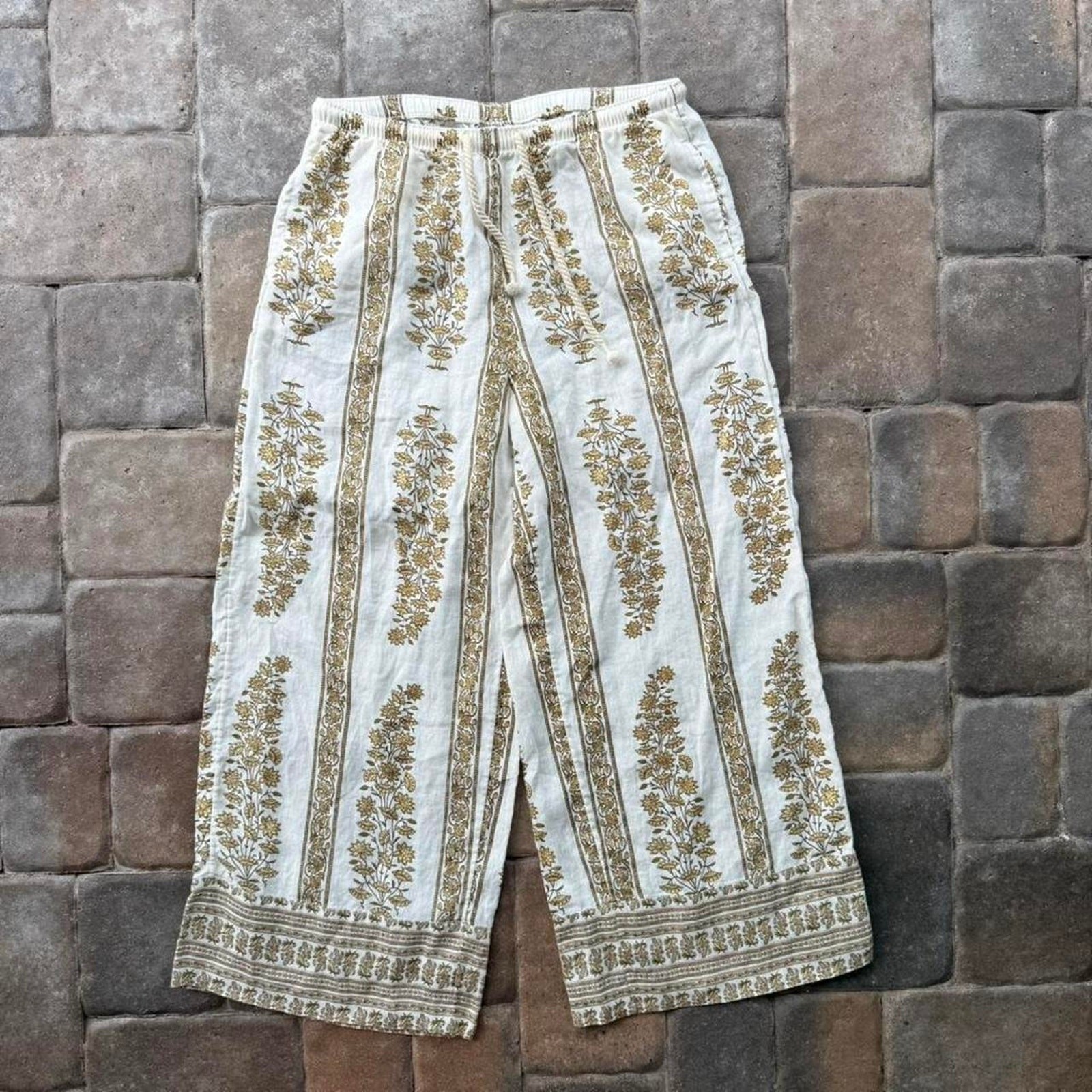 Pure Linen Wide Leg Pants