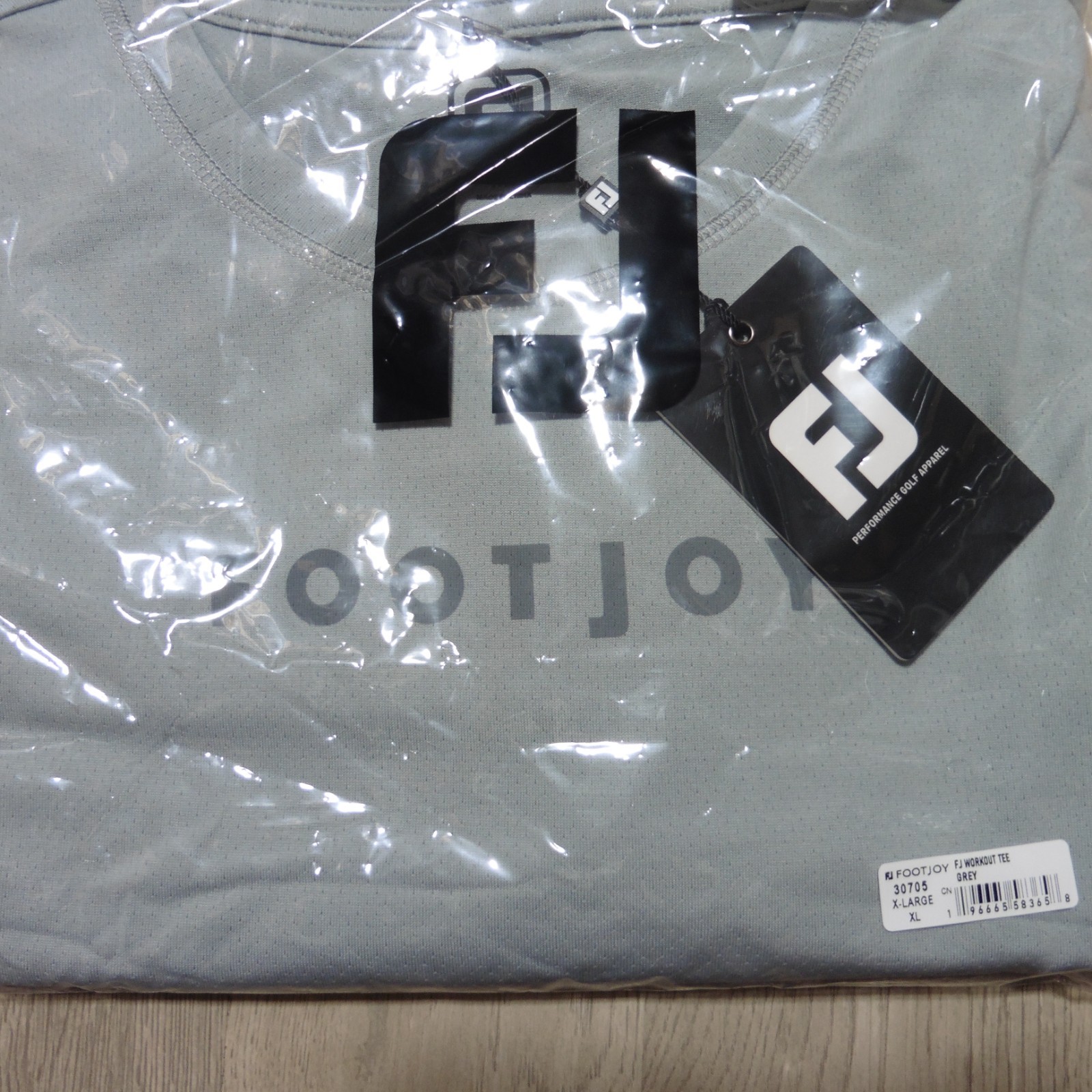 FOOTJOY Mens M MEDIUM T SHIRT TRAINING WORKOUT GOLF POLYESTER GREY BLUE GREEN