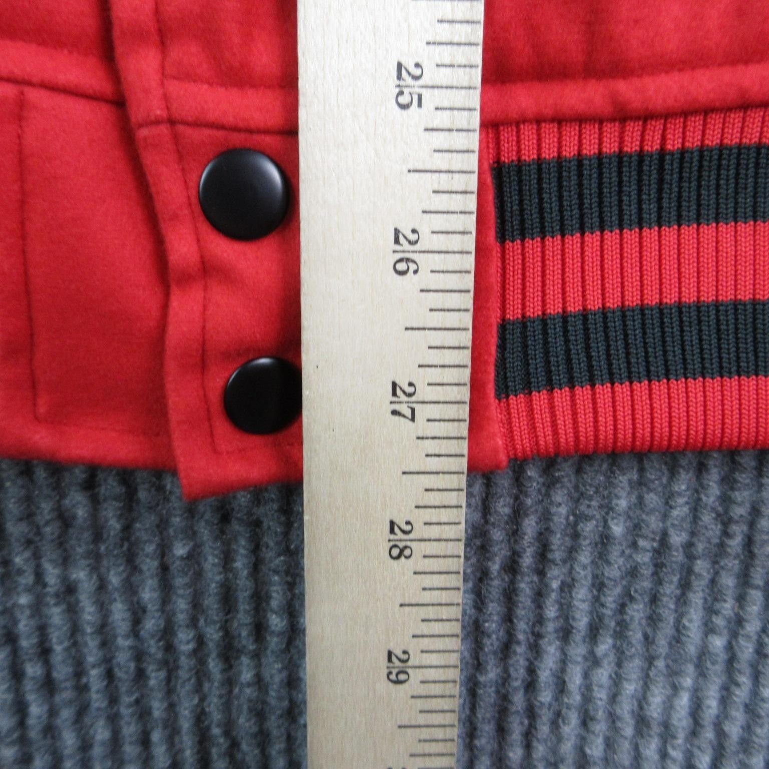 Reason Jacket Mens M Red Varsity Lined Pockets Embroidered Logo RER5-009 NWT