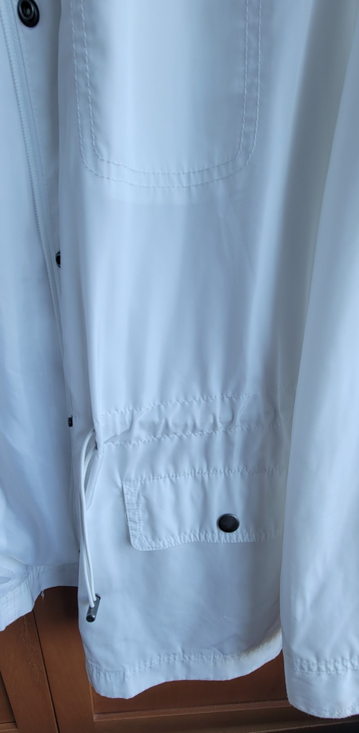 Coldwater Creek Women’s White Windbreaker Light Jacket XL (18) Zip Snap Close