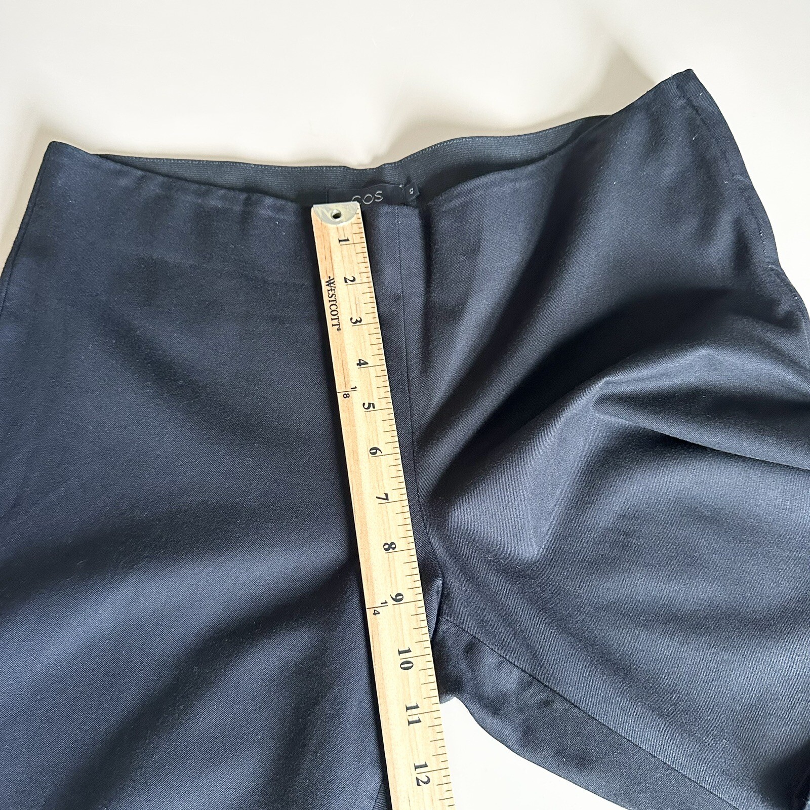 Cos Black Pants Side Zip Stretch Waist Women’s Size 42 (M/12)