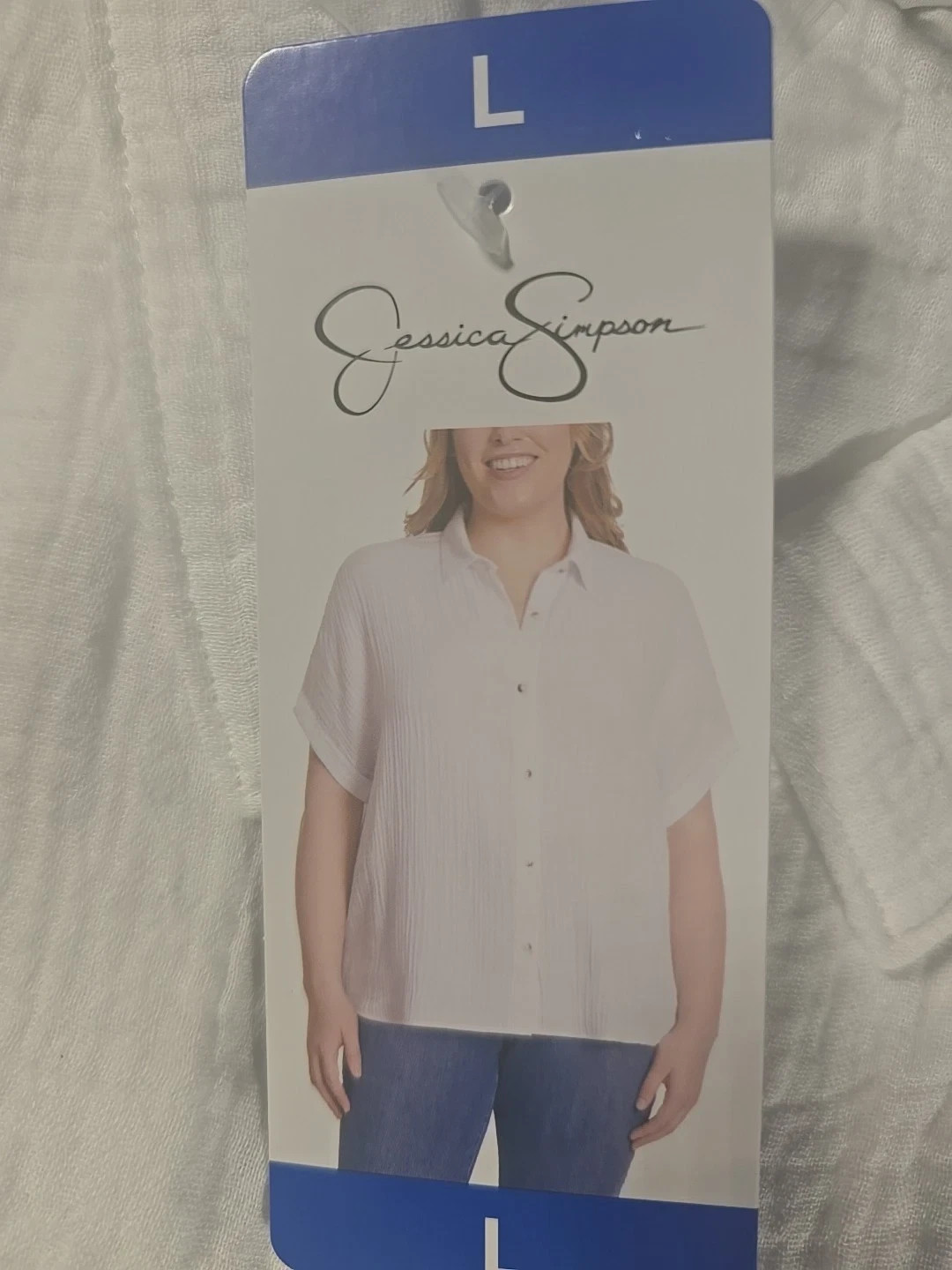 Jessica Simpson Women’s Short Cap Sleeve Gauze Top(1859442)