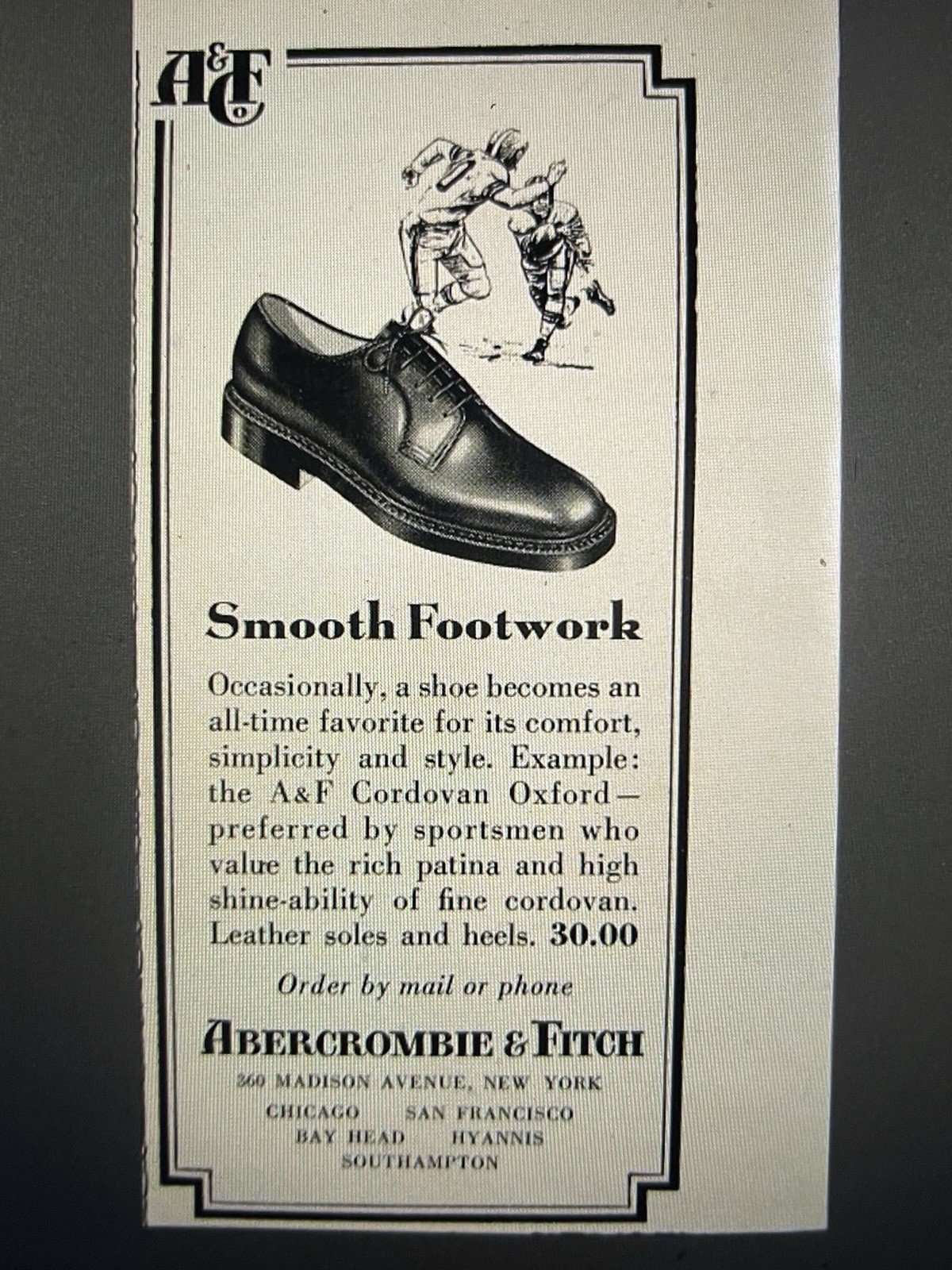Rare Alden x Abercrombie & Fitch 1960’s Color 8 Shell Cordovan PTB 8.5 E V-Cleat