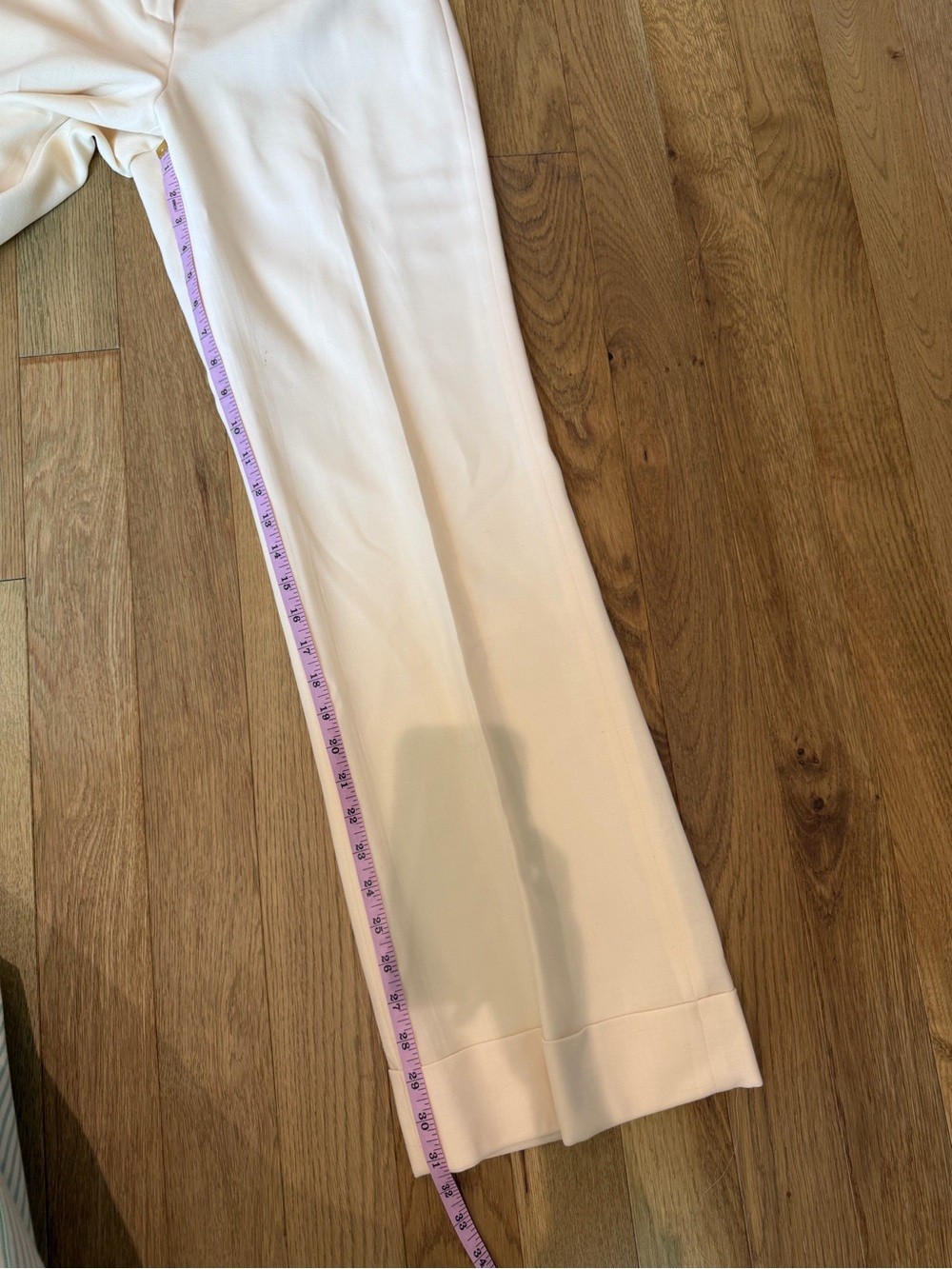🤍 St. John Cream Wide Leg Trousers Size 4 🤍