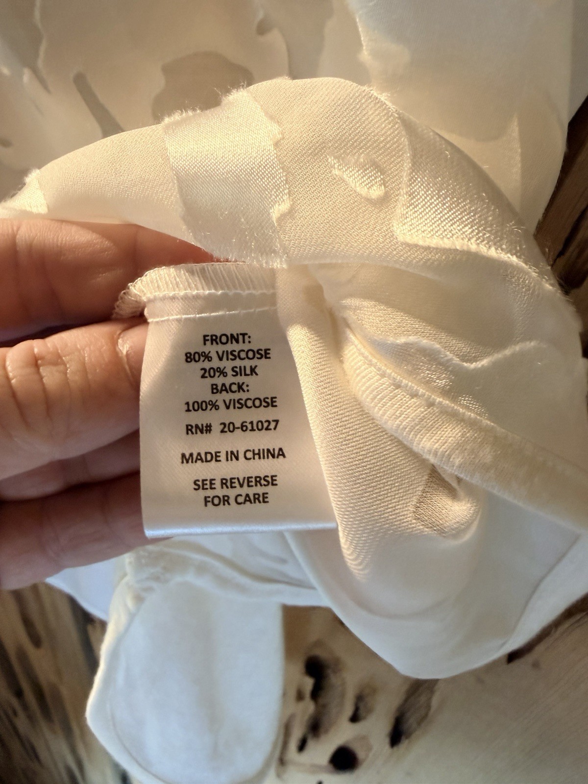 My Tribe Silk Blend Mixed Media Shell – Sheer Front Sleeveless Blouse White L