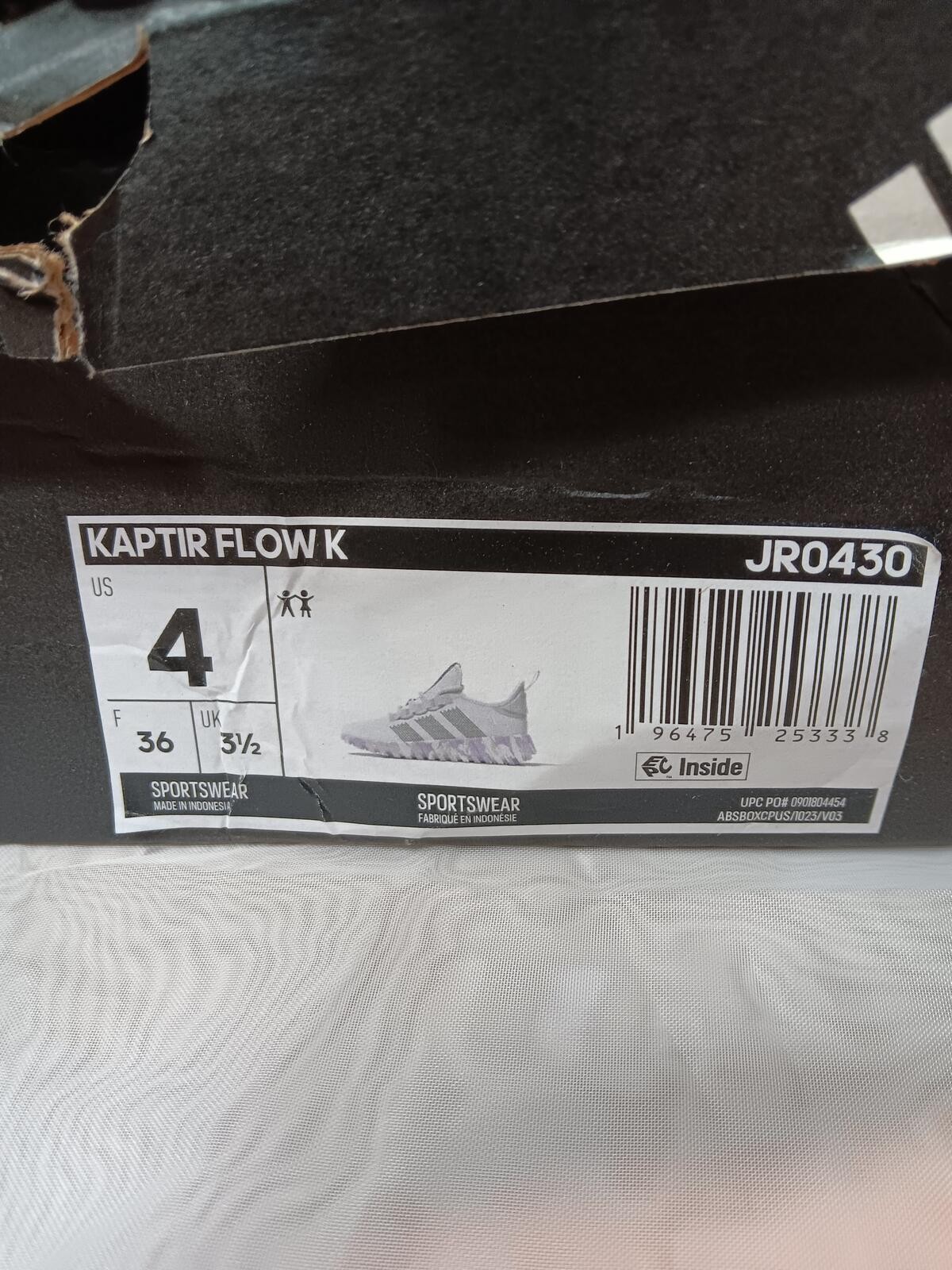adidas Kaptir Flow K Athletic Sneakers White Pink Big Kid 4