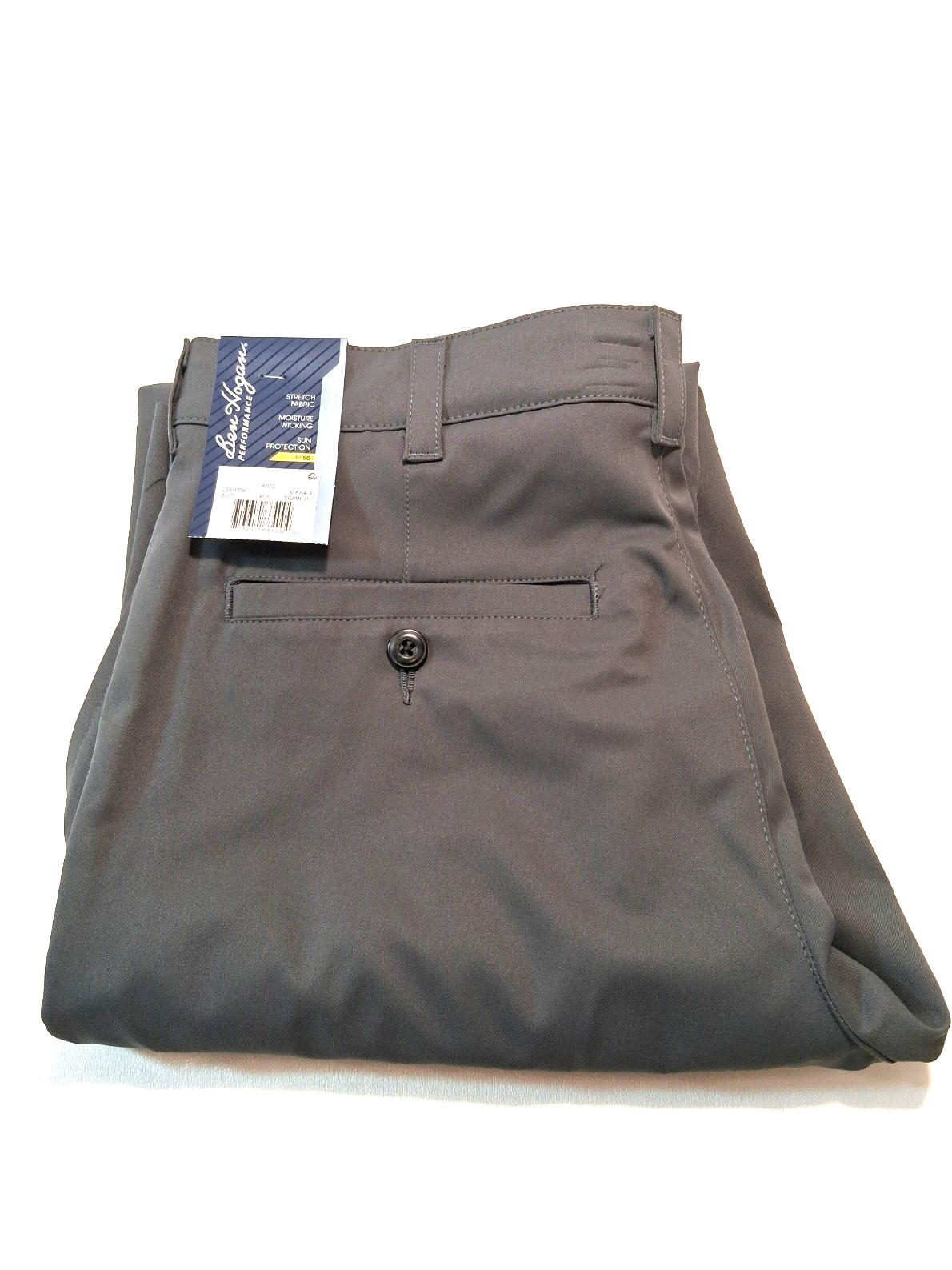 Ben Hogan Mens Performance Pants Stretch Fabric Size 36×32 Grey Asphalt Gray New