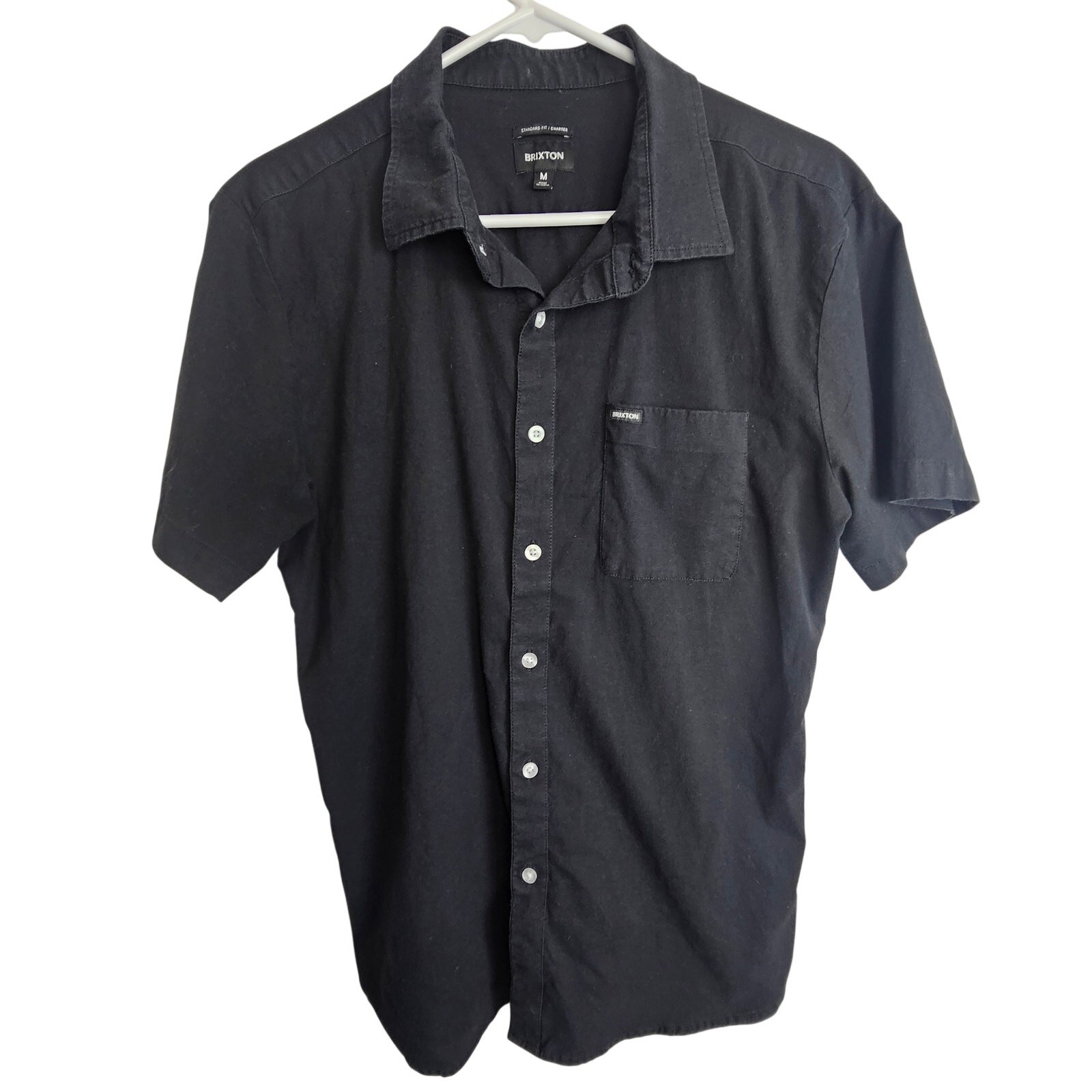 Brixton Mens Charter Shirt Size M Standard Fit Classic Minimalist Casual Easy