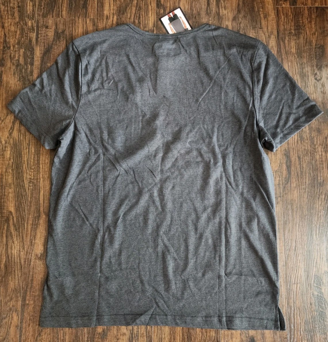 Avalanche Shirt Mens 2 Button Henley Tee Shirt W Chest Patch Short Sleeve Gray L
